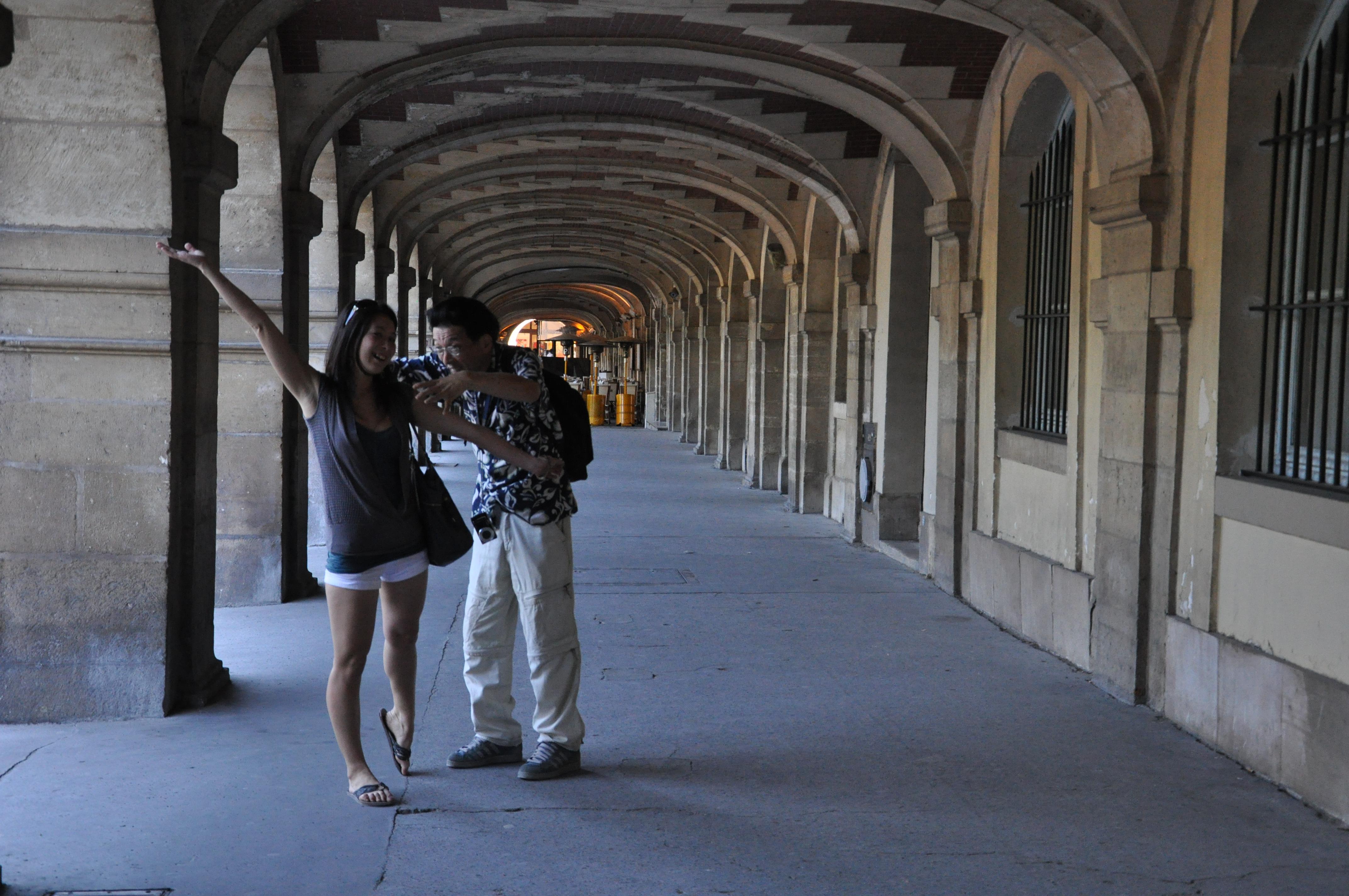 Goofing around in Paris.