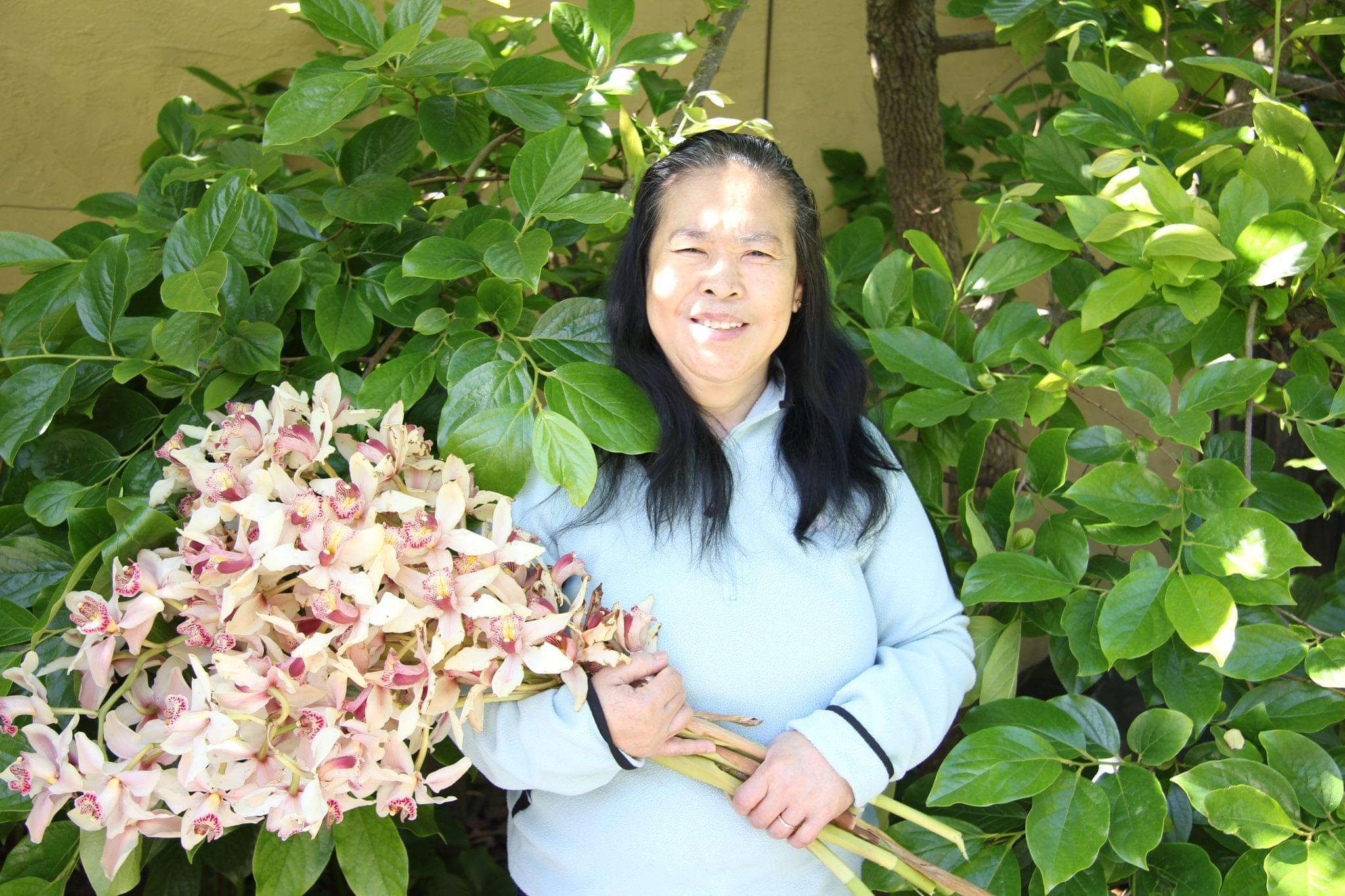 Mom’s favorite flowers, orchi…