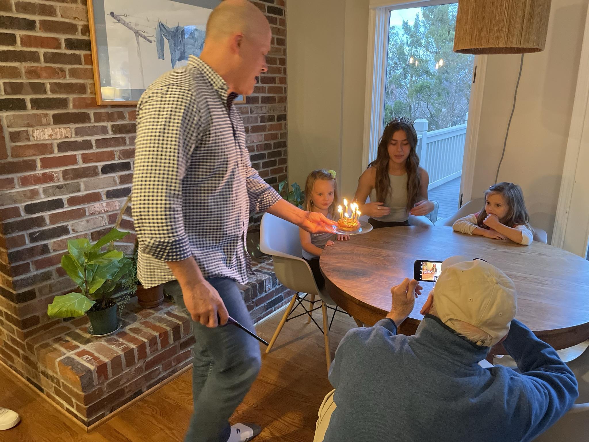 Brent bringing the birthday c…