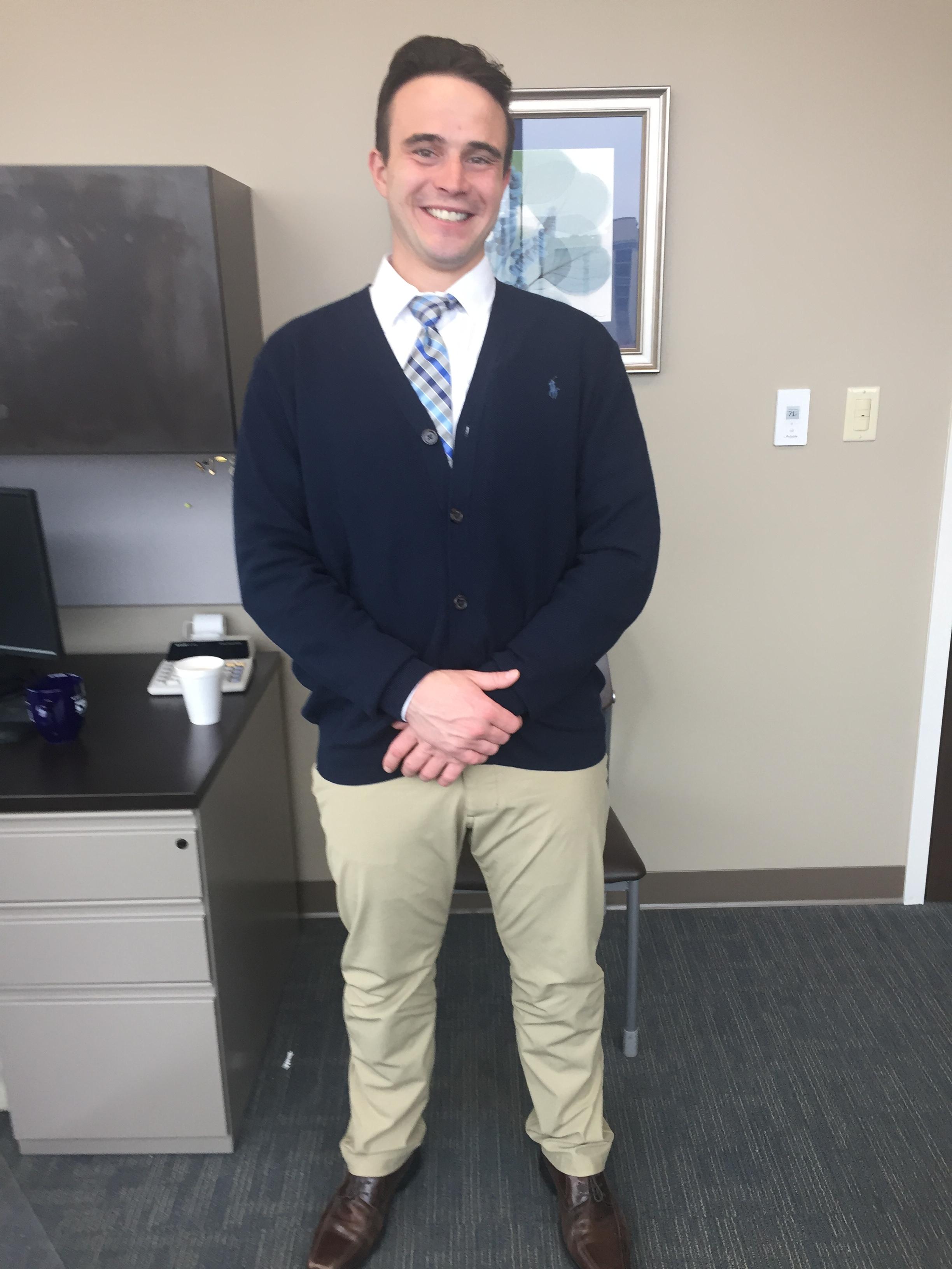 Dressed up for interview at W…
