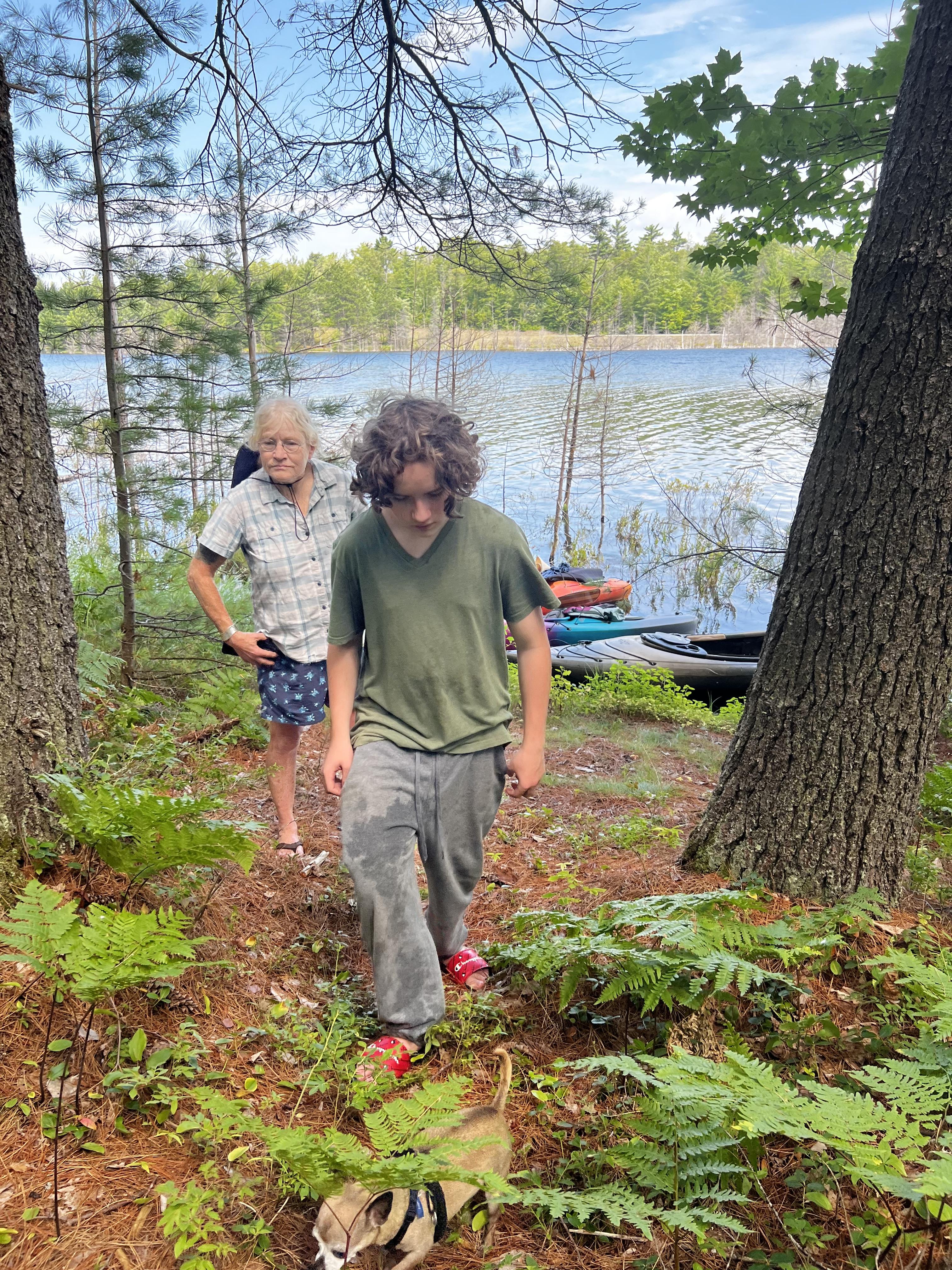 We were picking blueberries a…