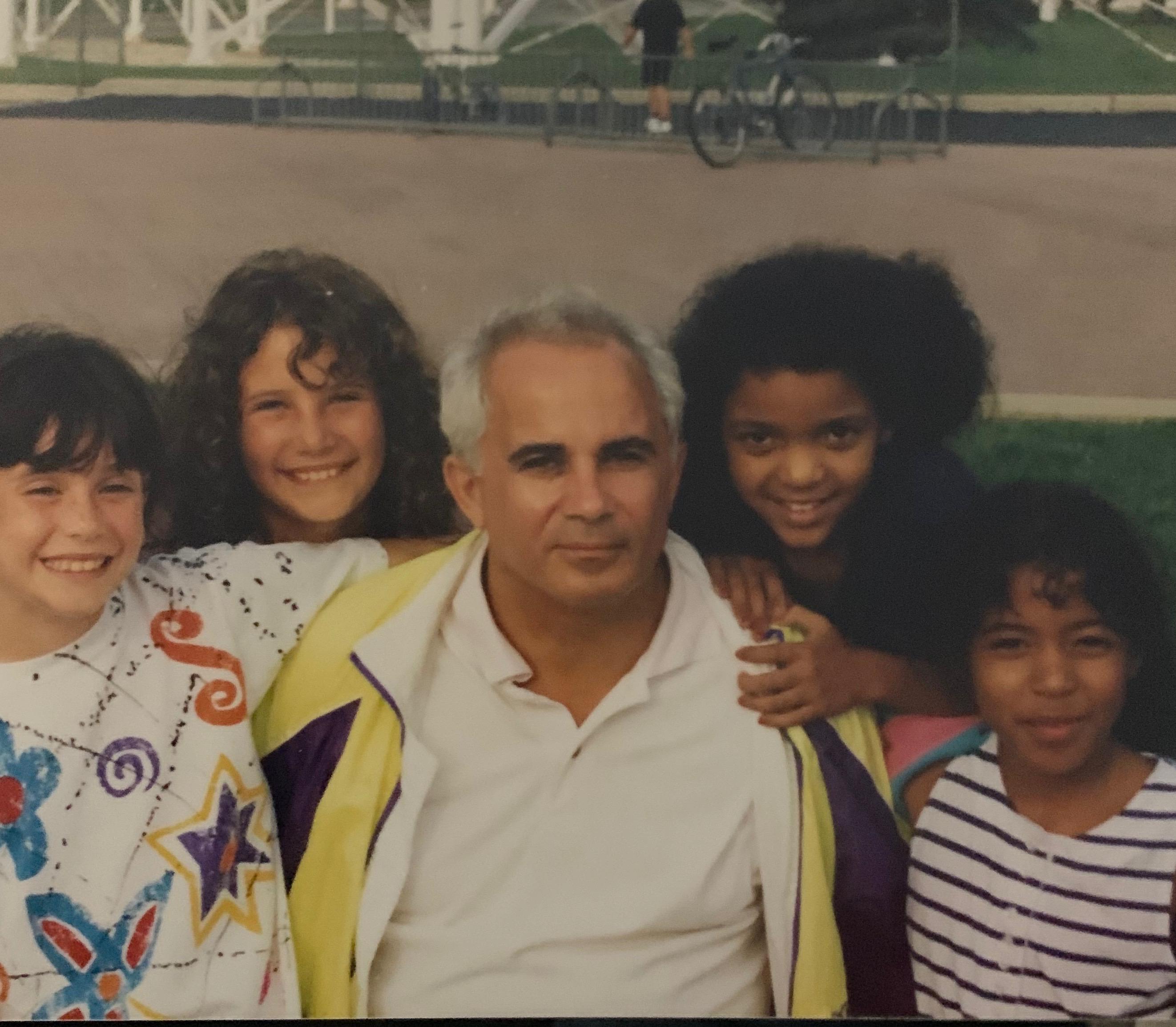 With nieces Julia and Casey, …