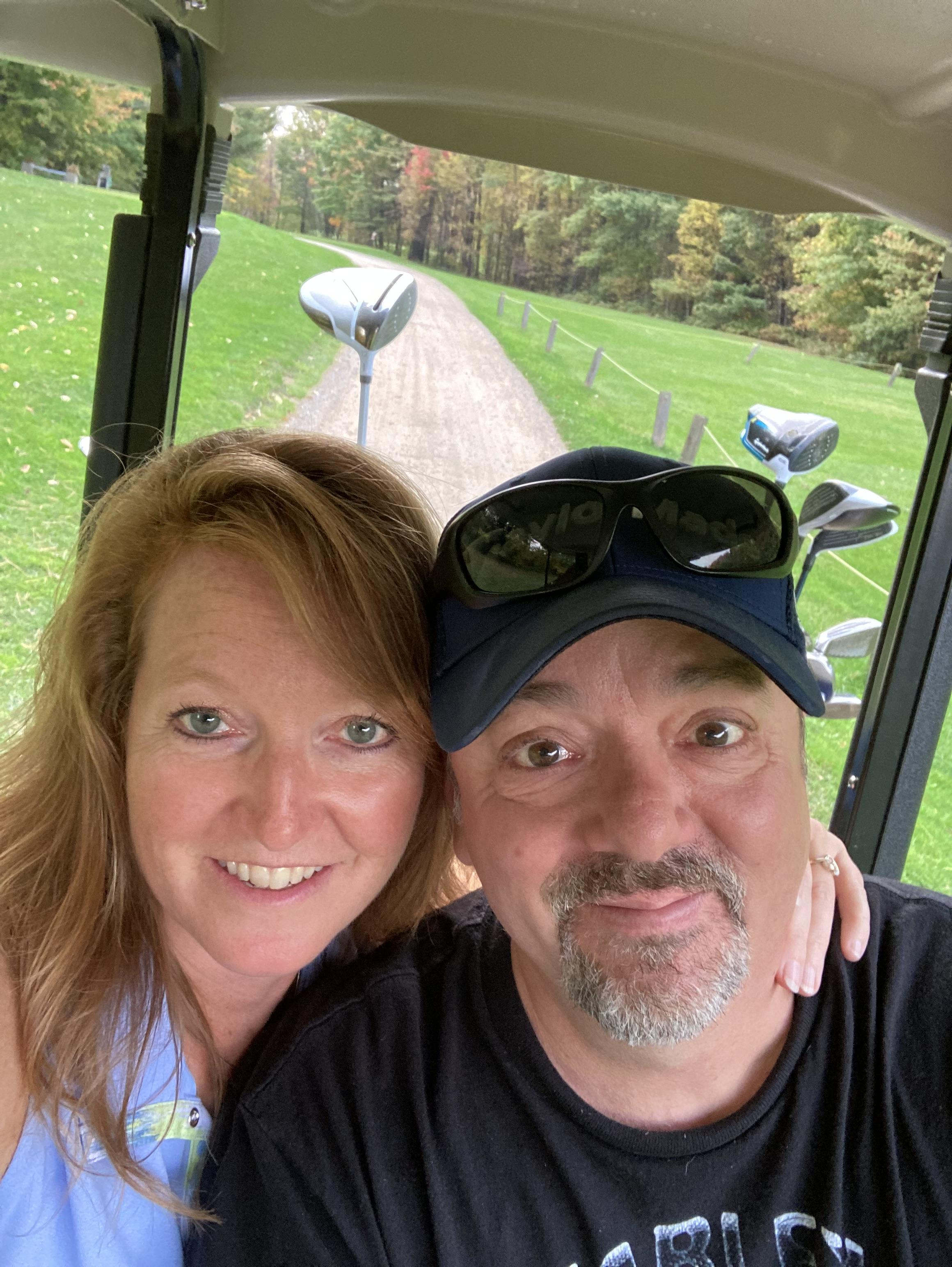 Enjoying golfing together!