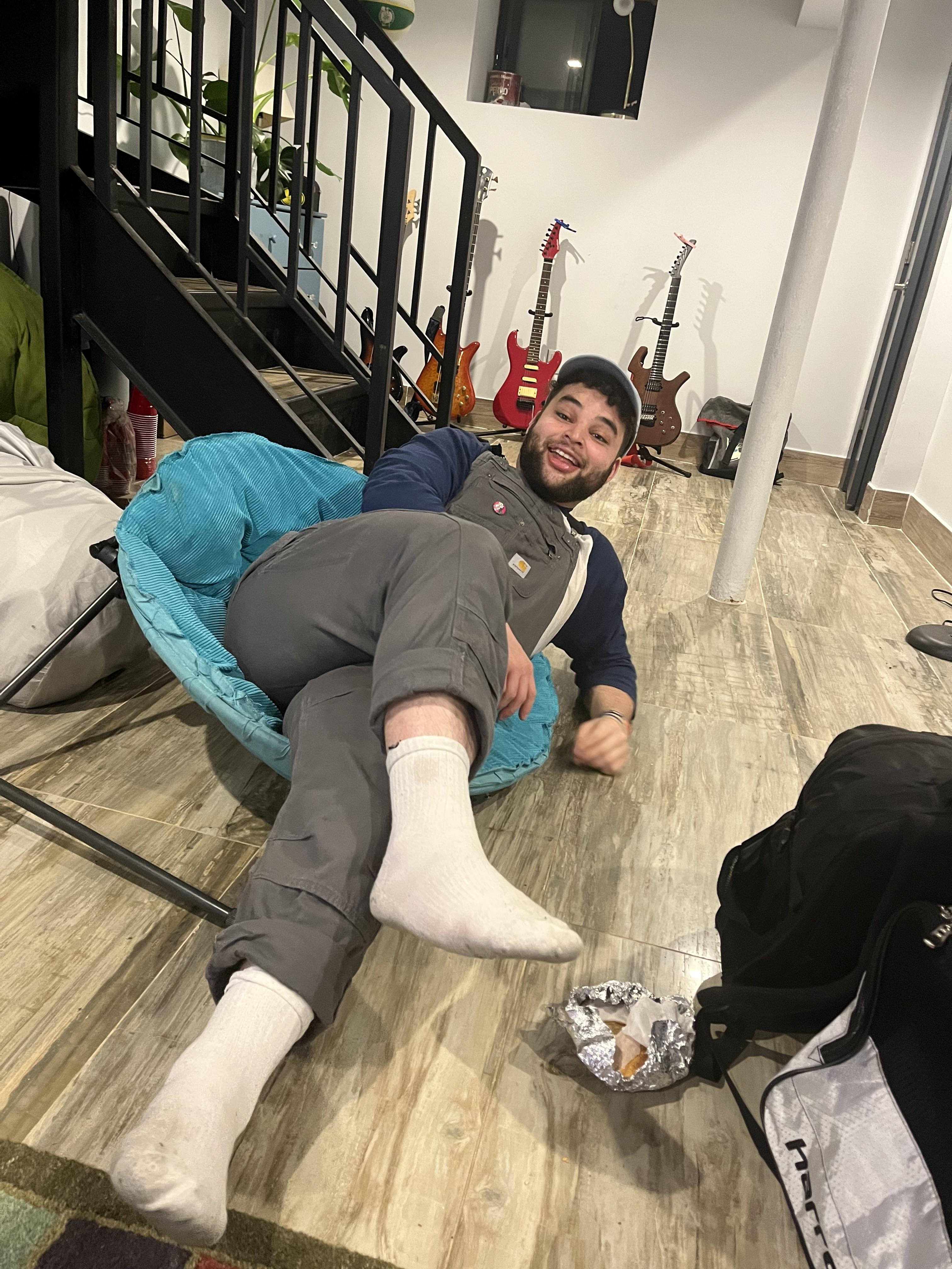 Grant destroys chair with his…