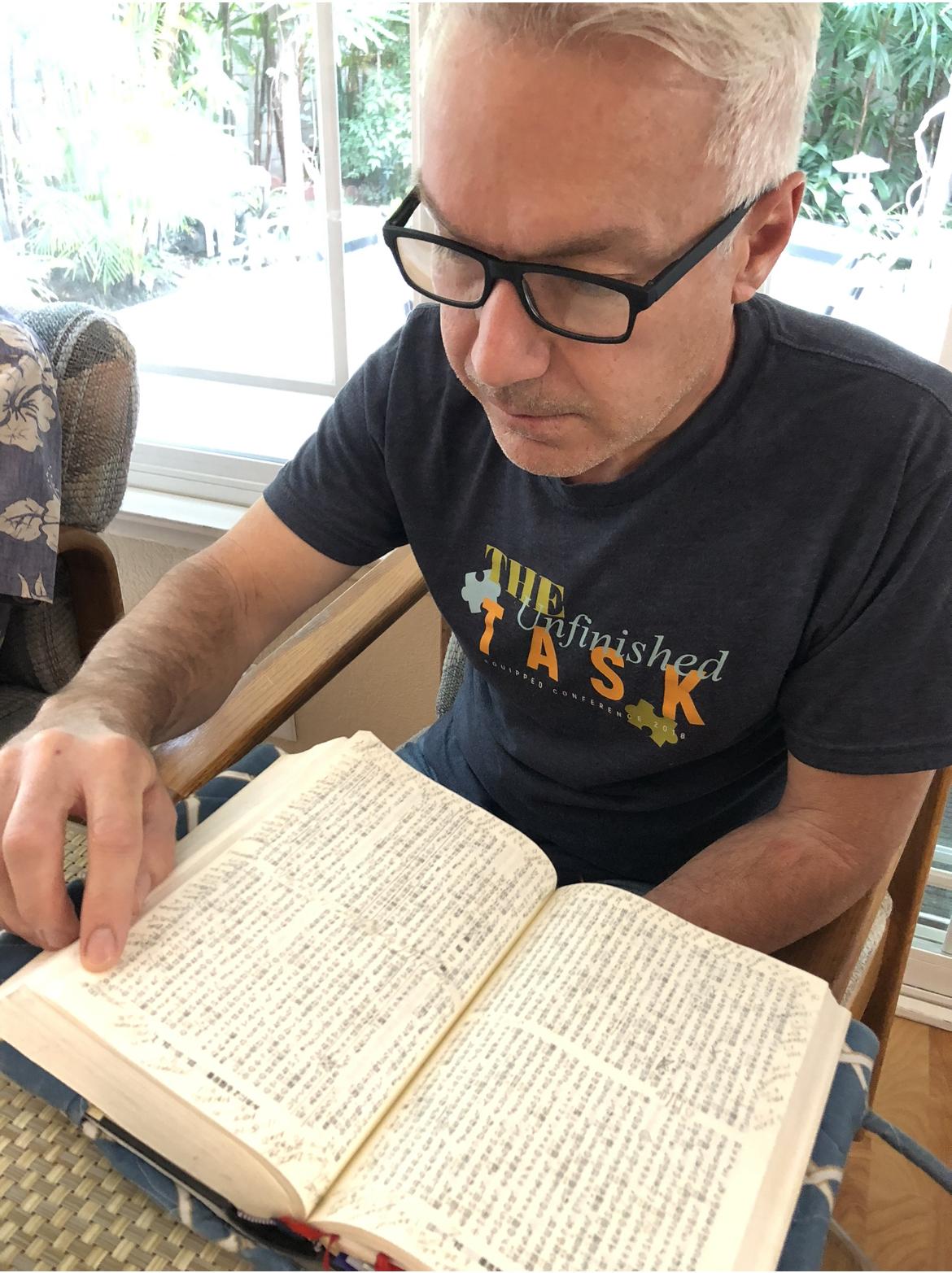 Always studying the Bible eve…