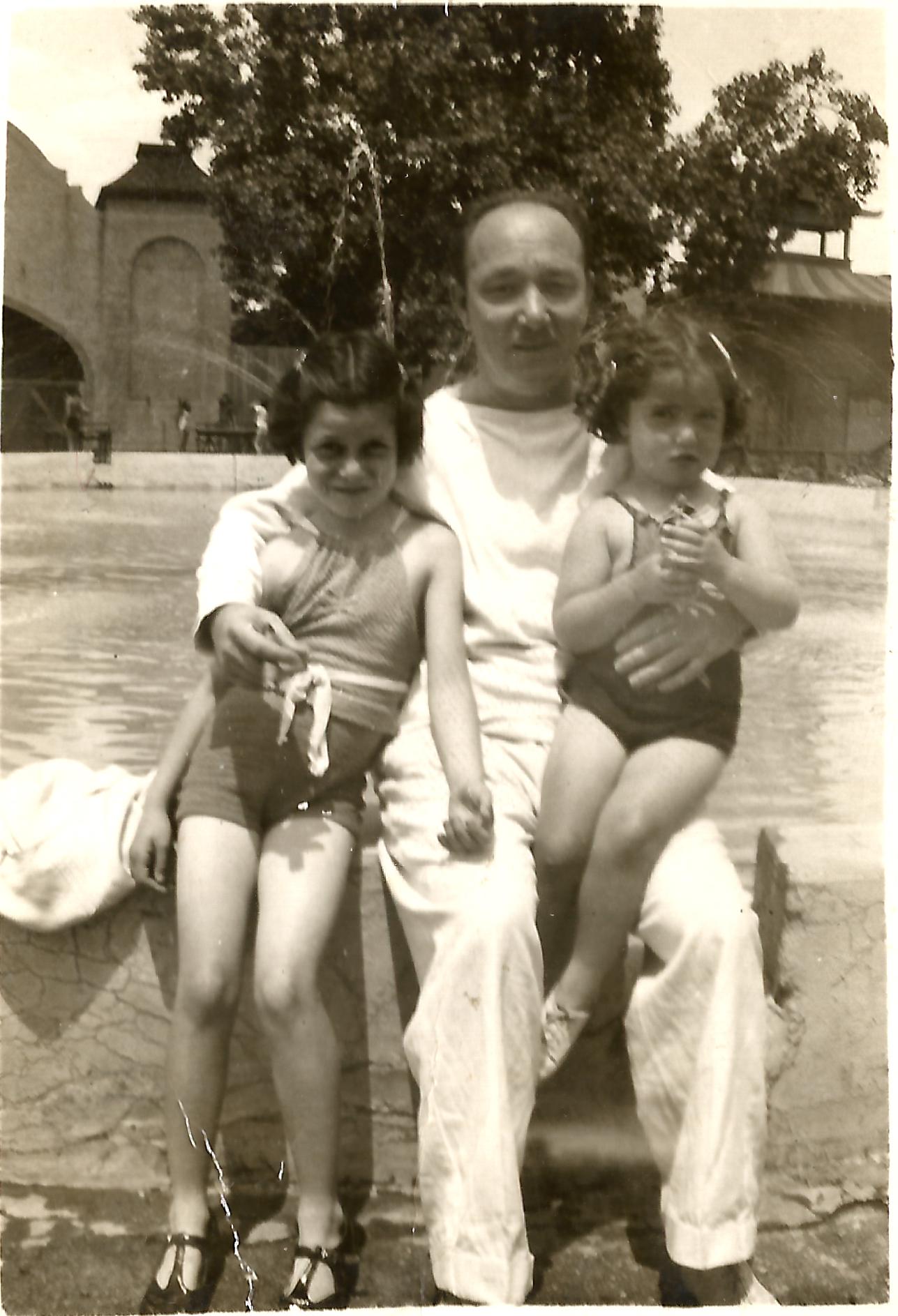 Al Wolfe with his daughters C…