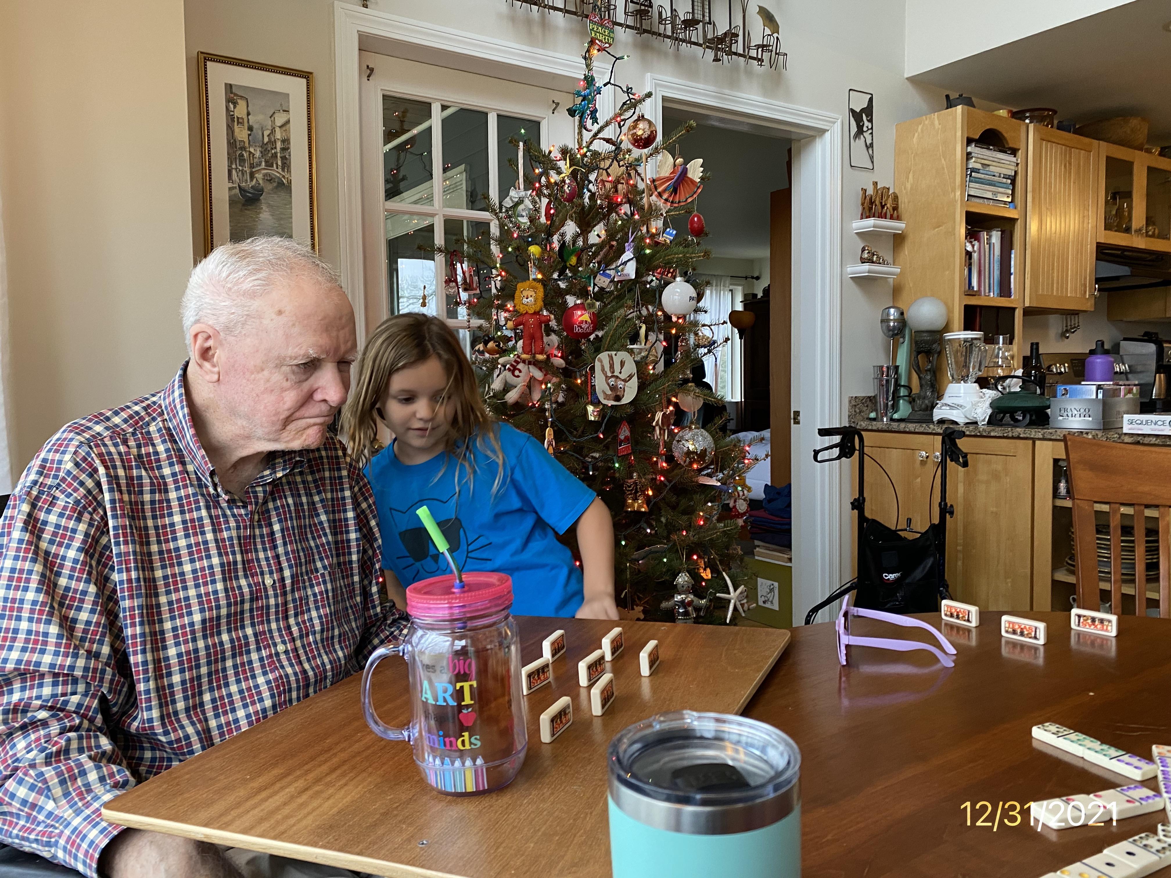 Granddaughter Brooke helping …