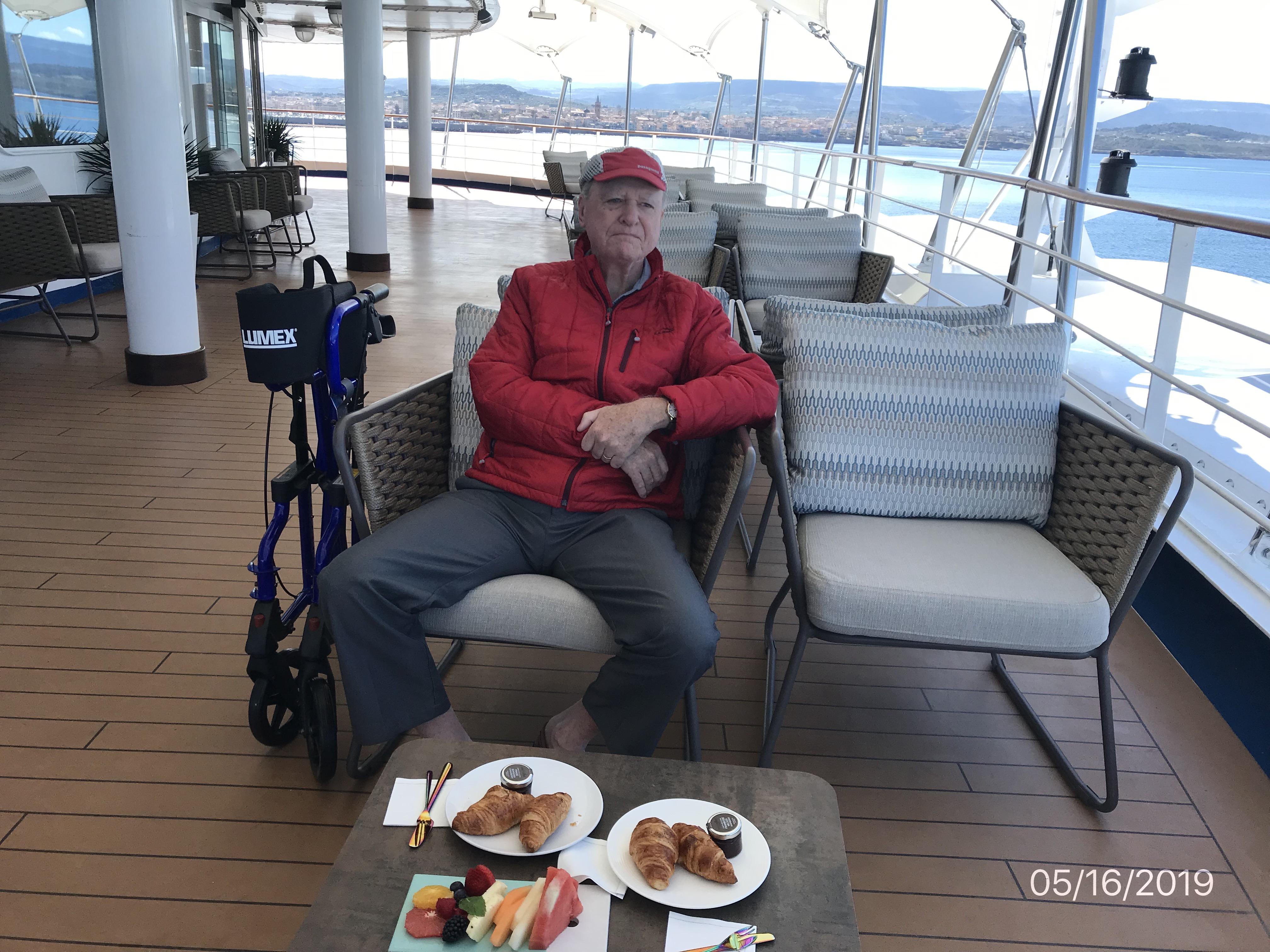 Carl on Mediterranean cruise
