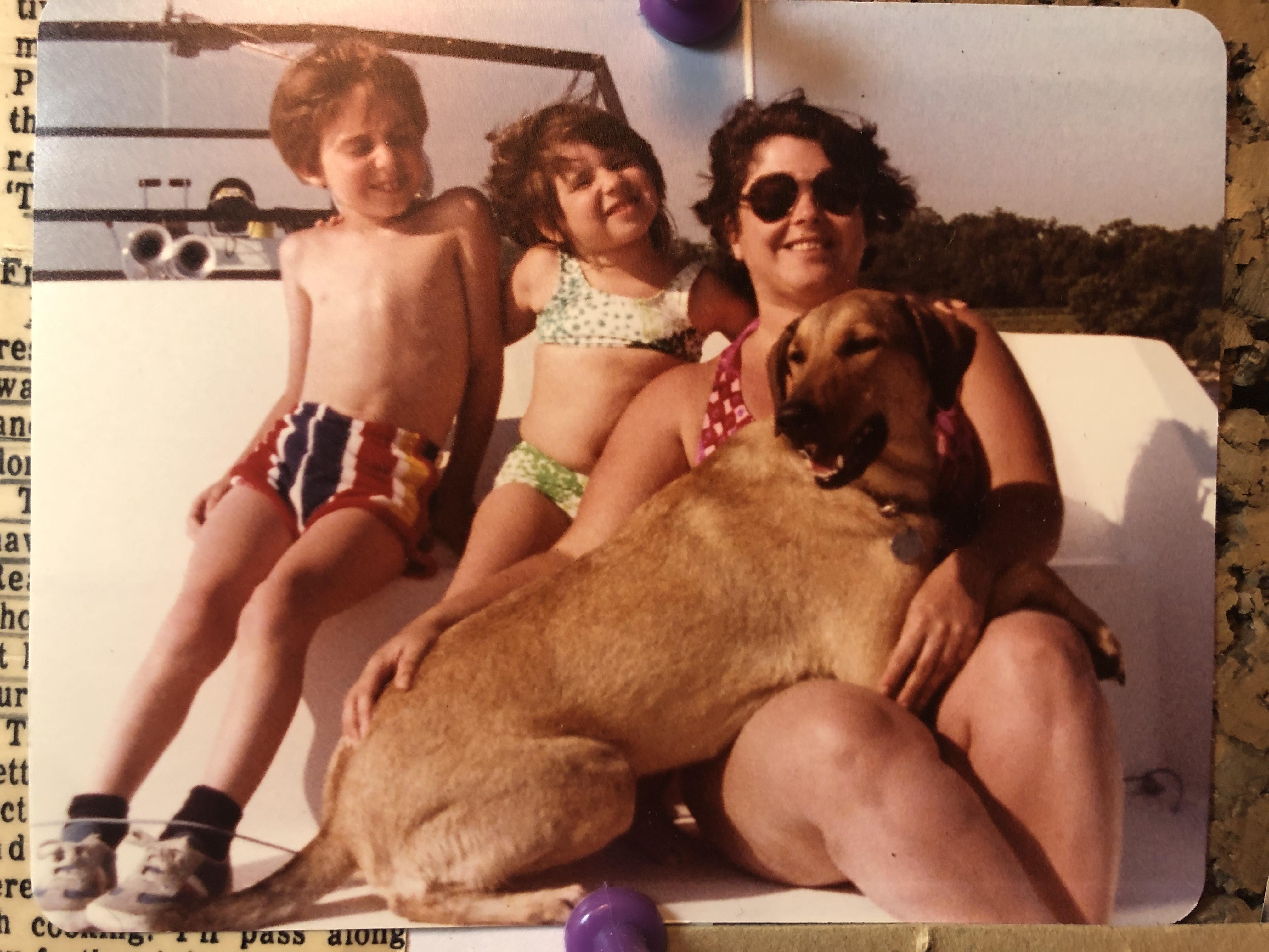 Mom with her kids and beloved…