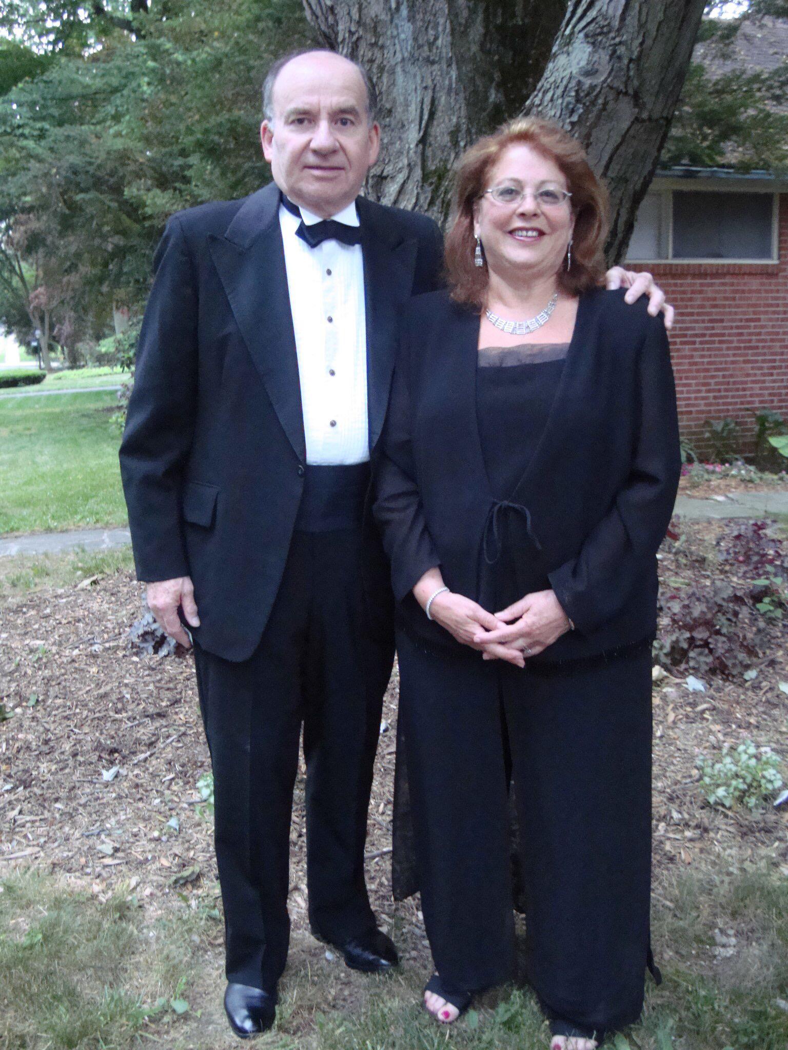 Sharyn and Bruce all dressed …