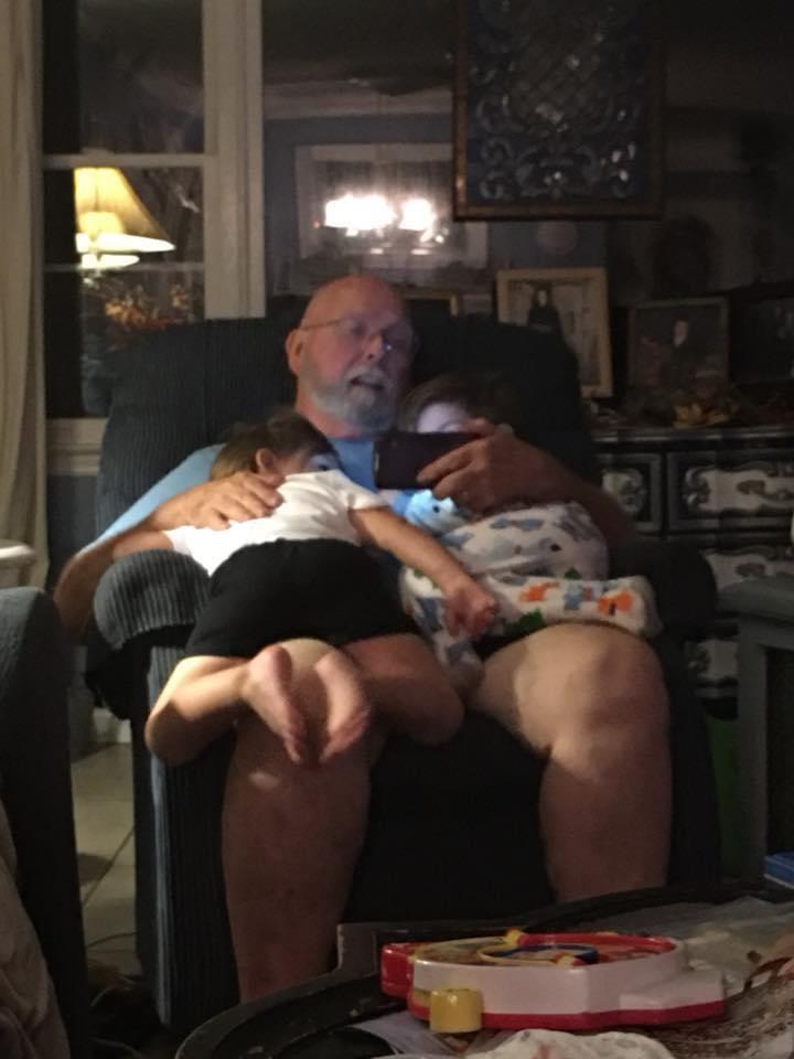 Papa with Leah and Jensen ❤️