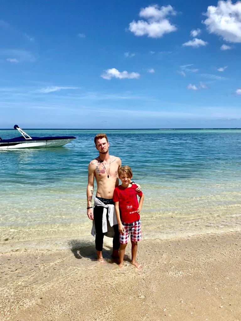 Daniel and my son Cael on the…