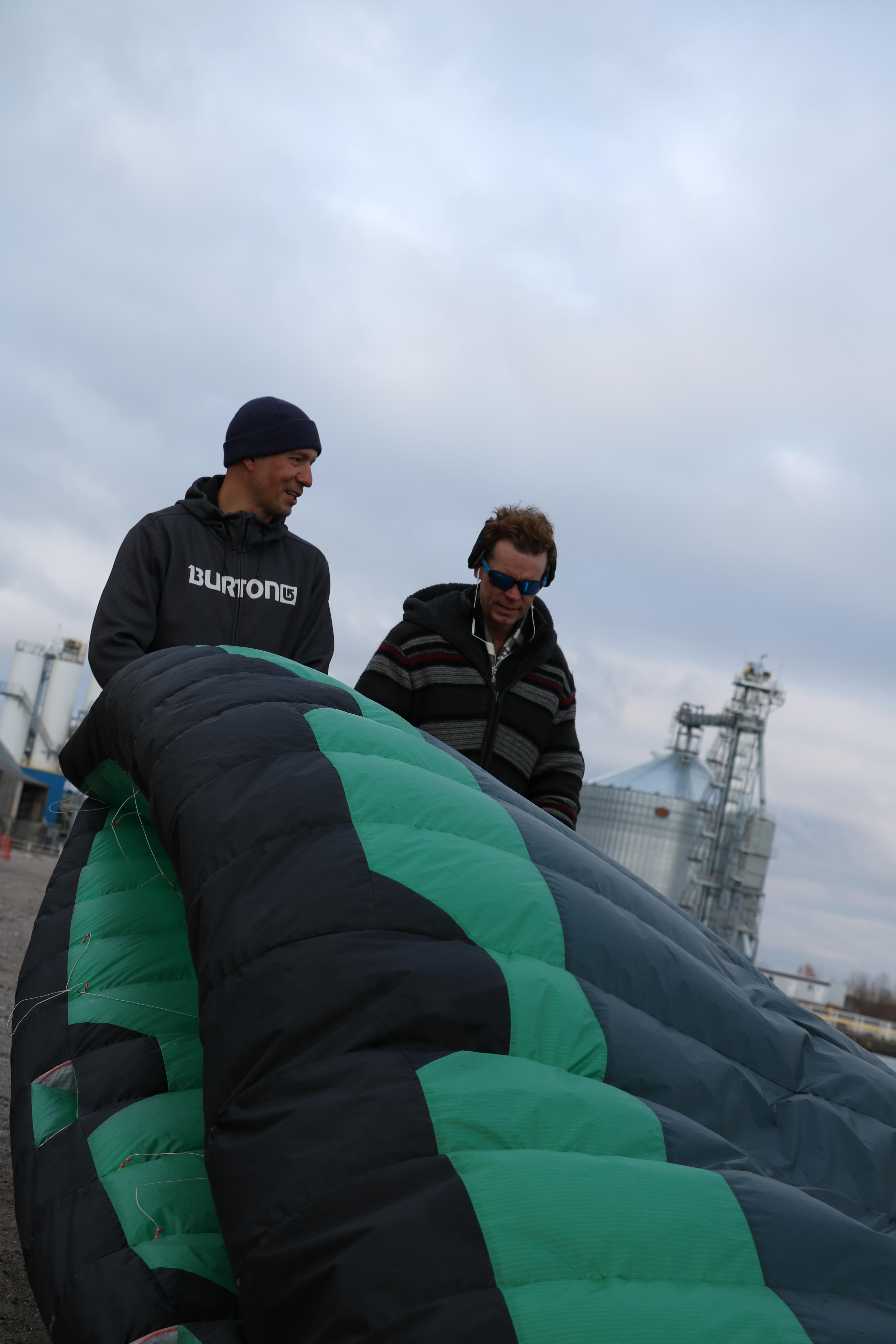 Jason helping to wrap Alexis …