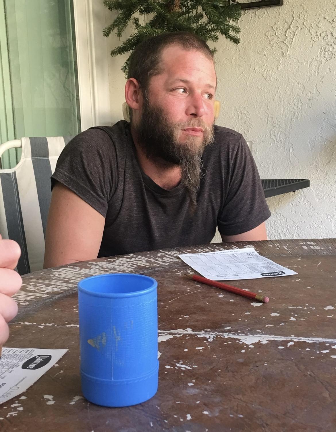 Playing Yahtzee at Mom’s house