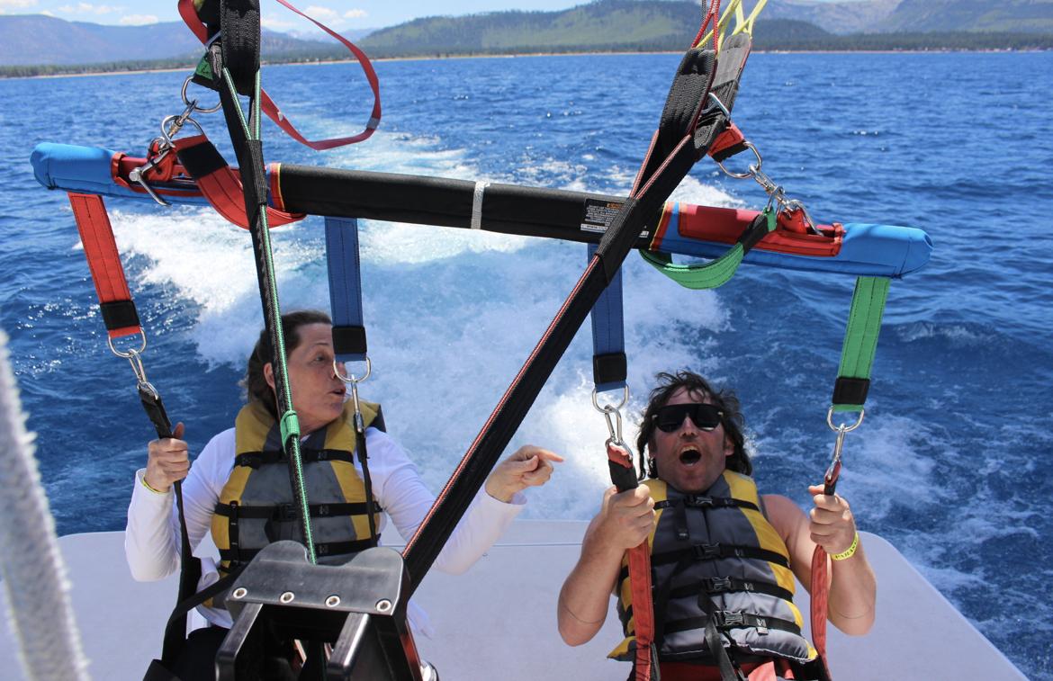 Mom and Dave Parasailing on L…