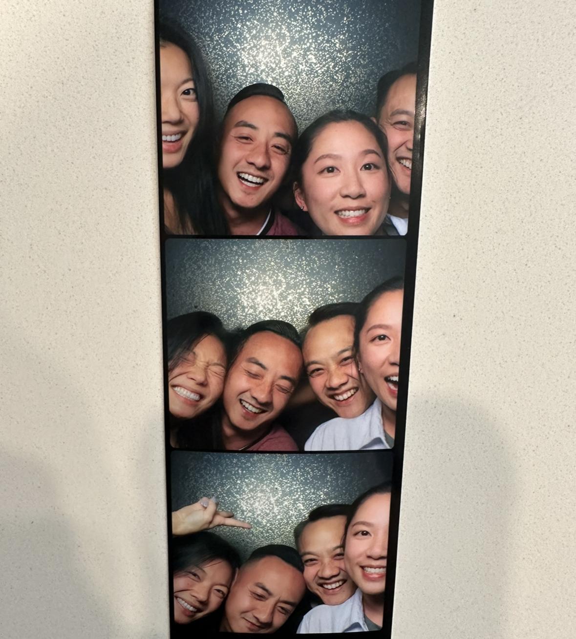 Fun and smiles in a photobooth