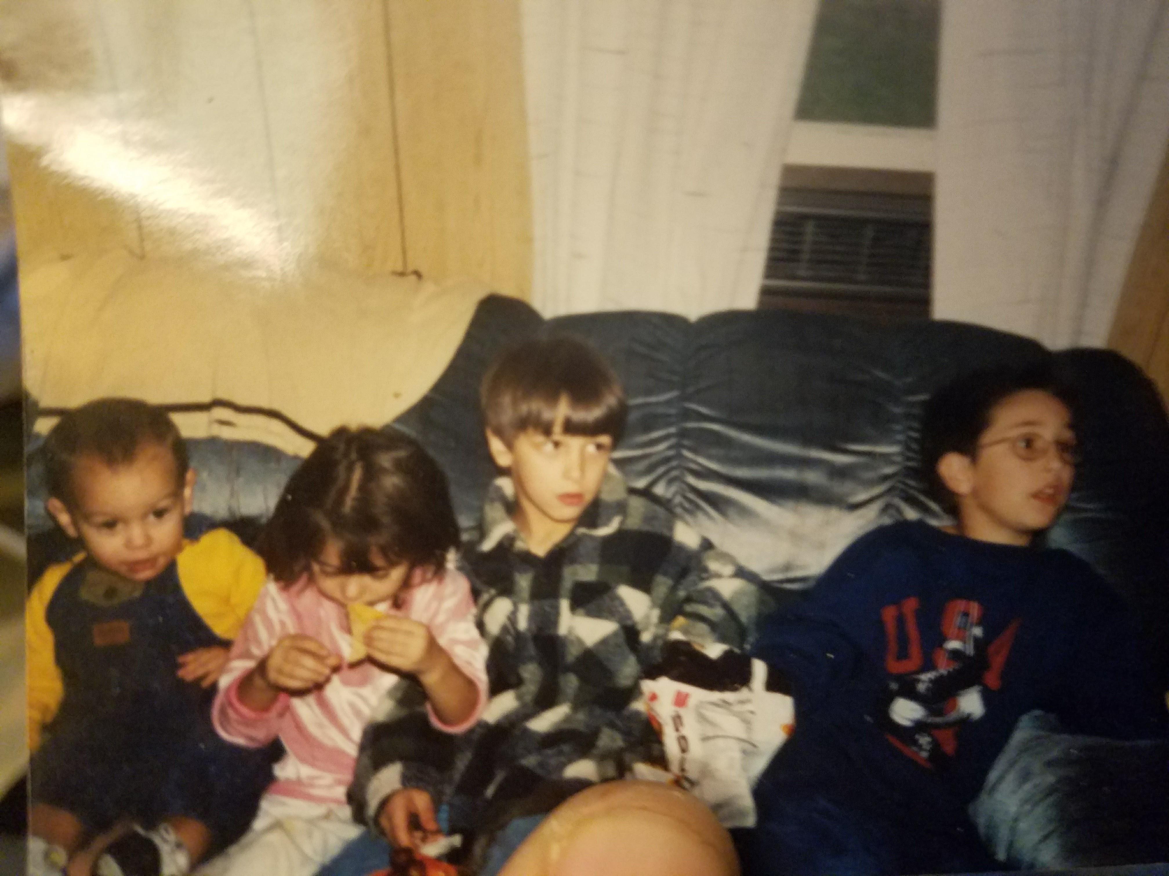 The 4 of us all together happ…