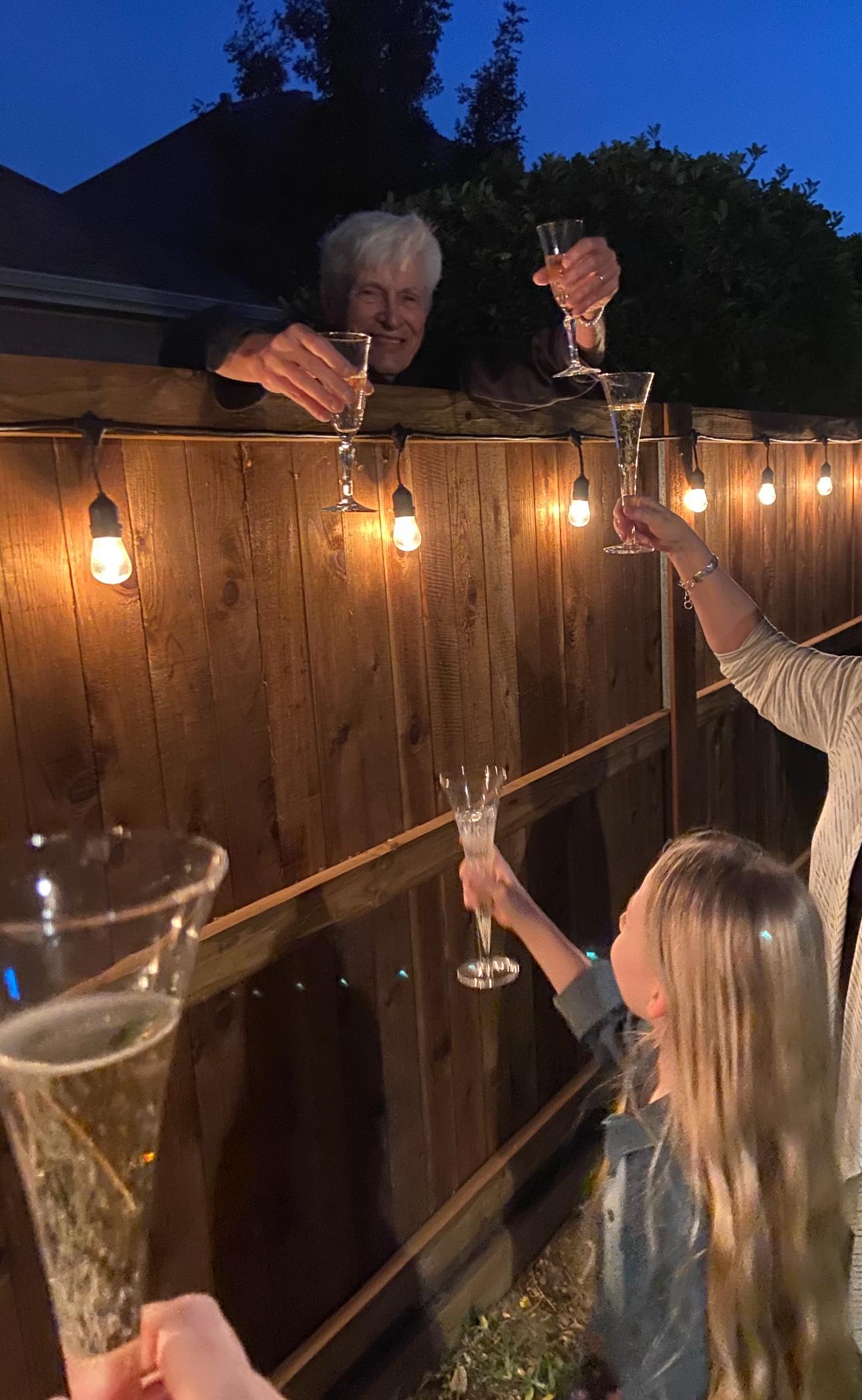 Toasting Lou and Val over the…