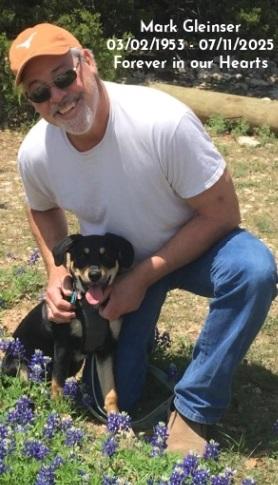 Mark with our sweet pup, Henl…