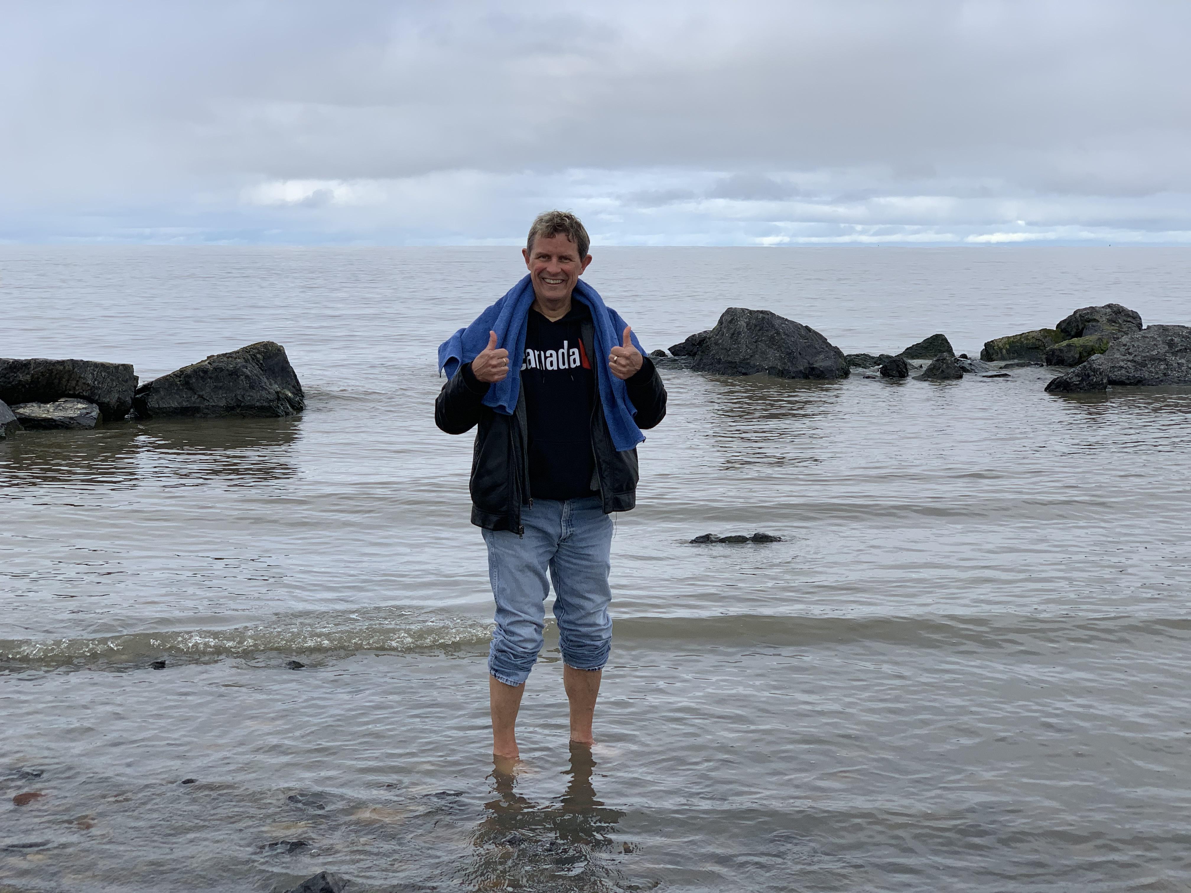 Dipping his toes in the Arcti…
