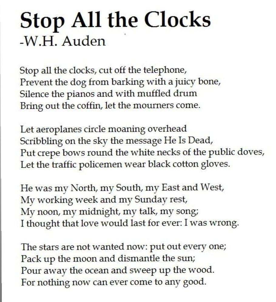 Stop all the clocks