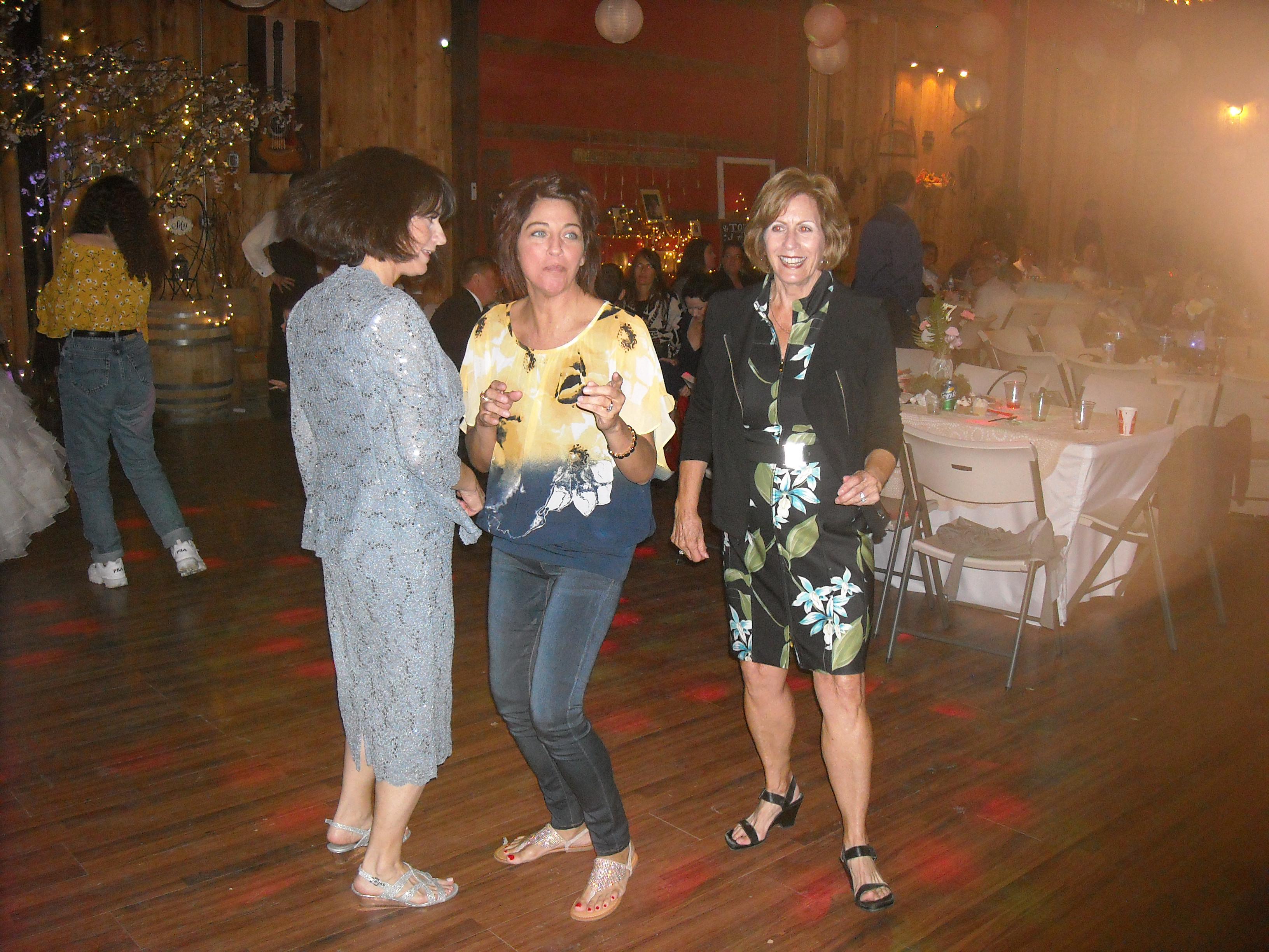 Angie dancing the night away.