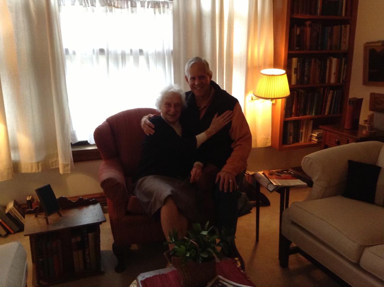 With Joe Roberts’ mother