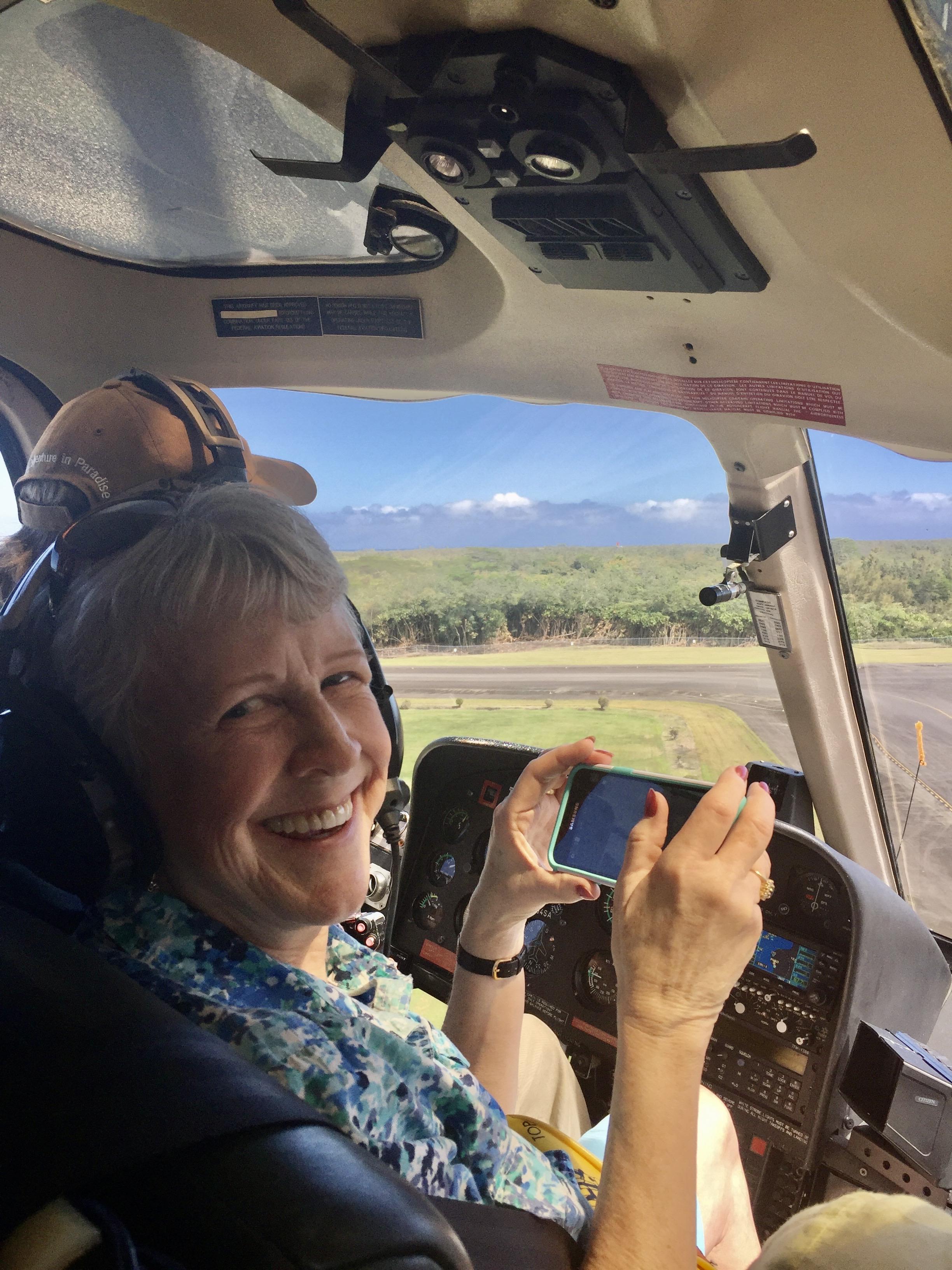 Helicopter trip: she was sooo…