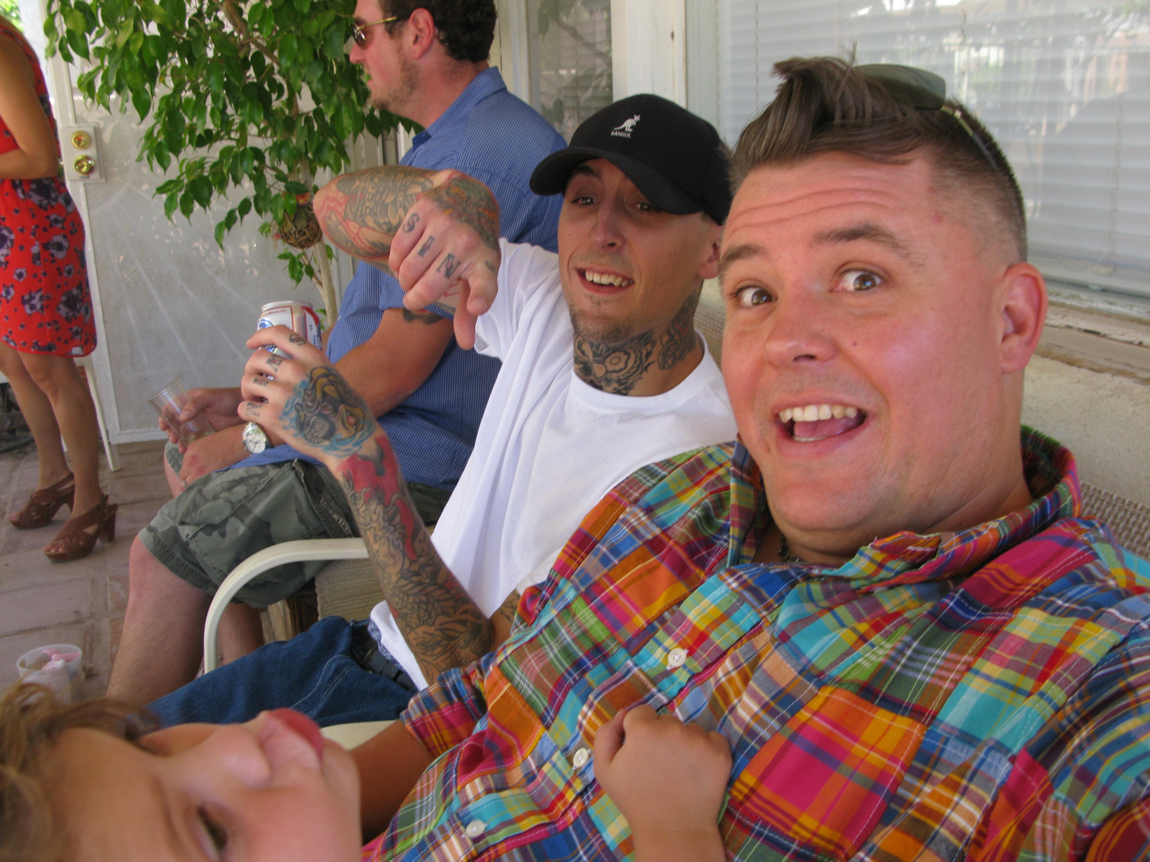 With his youngest brother Ben