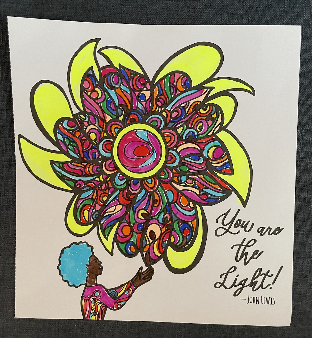 A coloring page in remembranc…