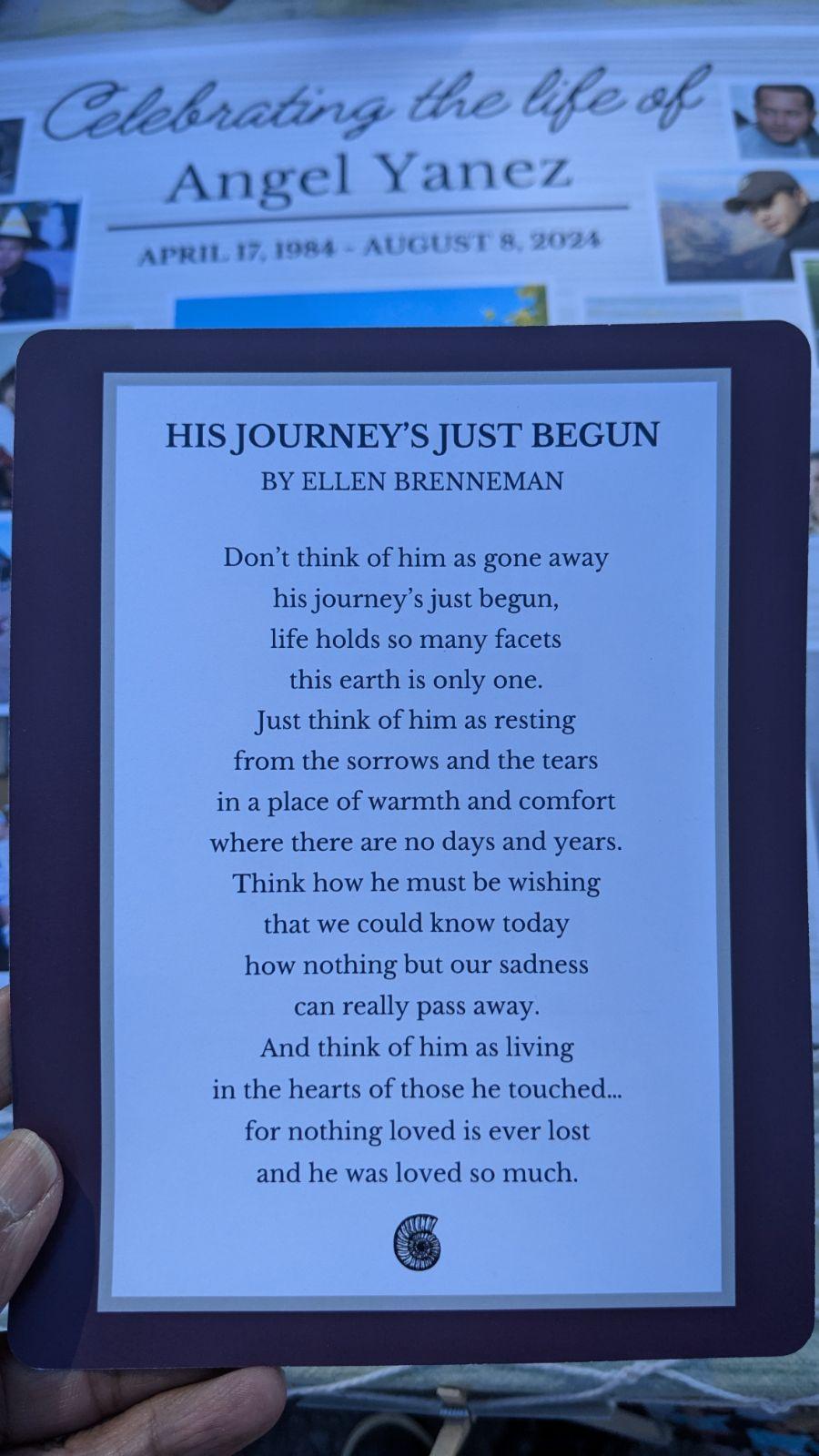 The poem on the back of the m…