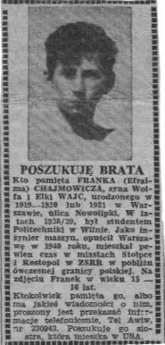 Stasia's brother, Franek, b. …