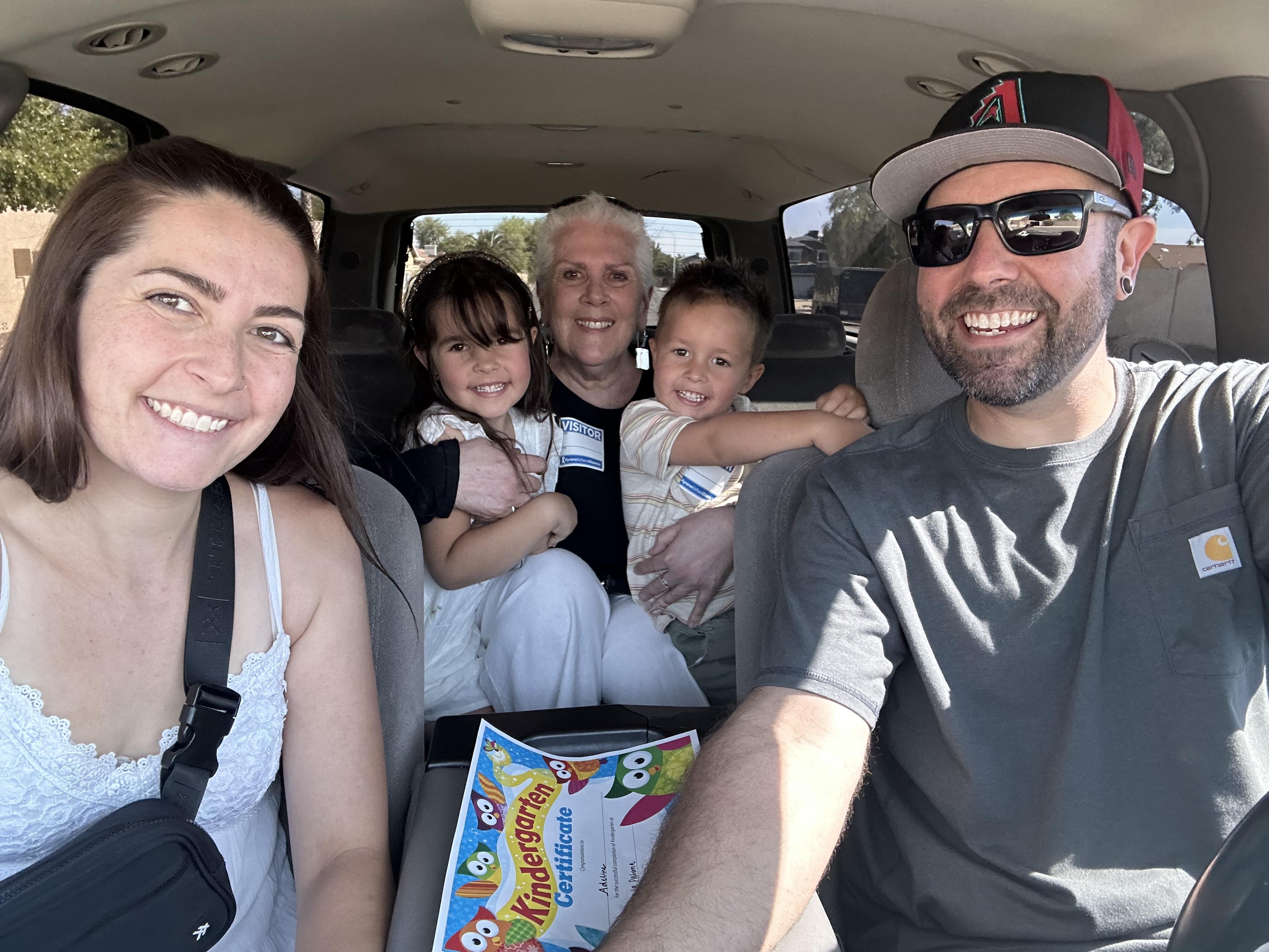 Laurie celebrating with Adeli…