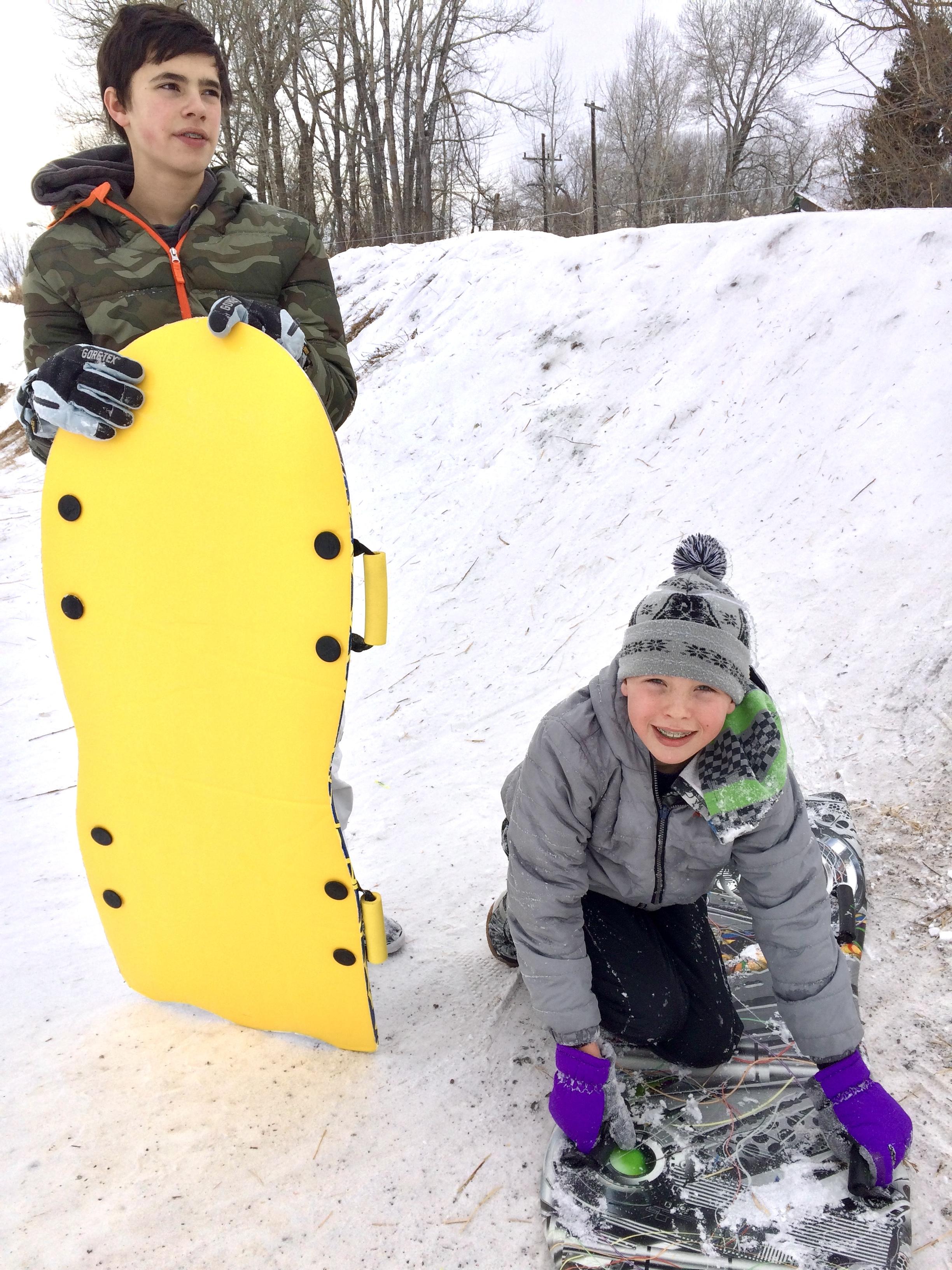 Balmy day at the sled hill ;)