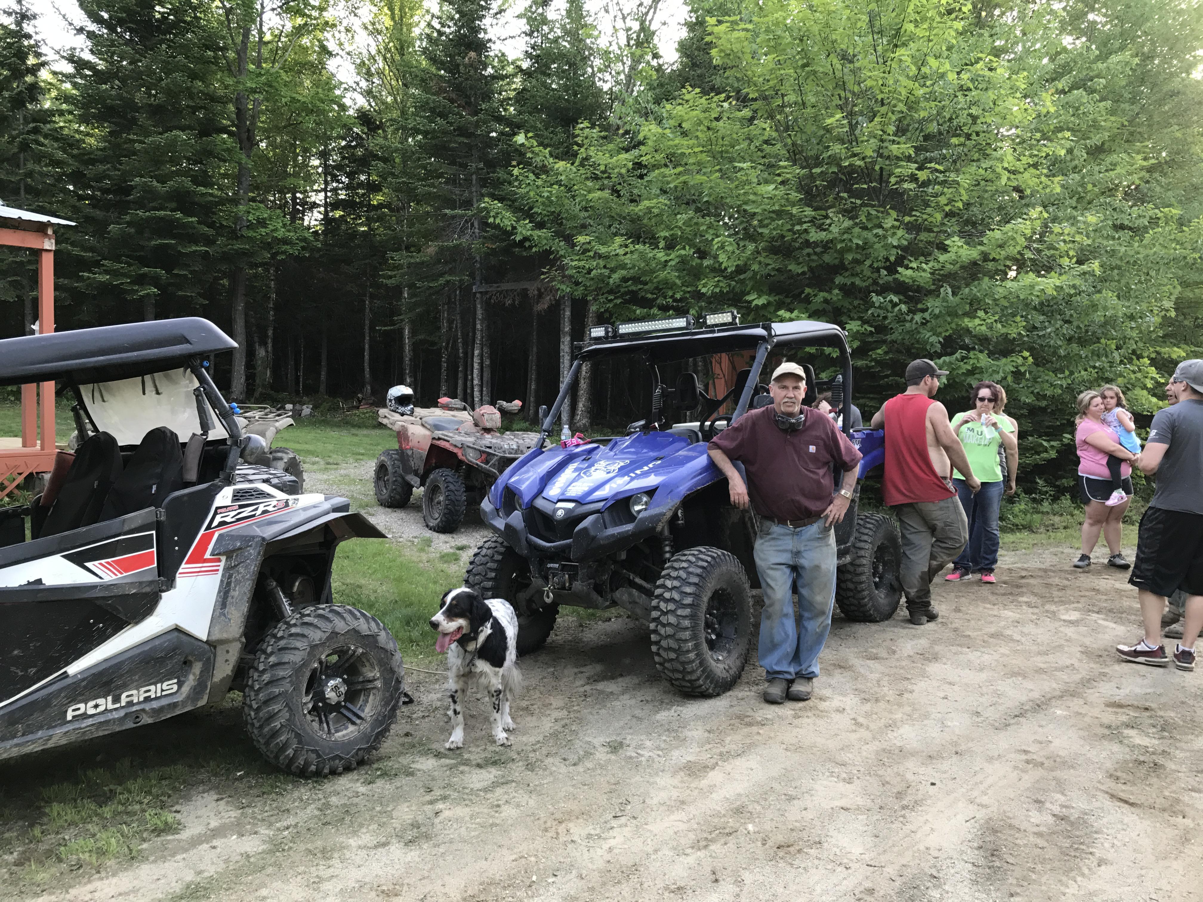 The hole crew up at camp for …
