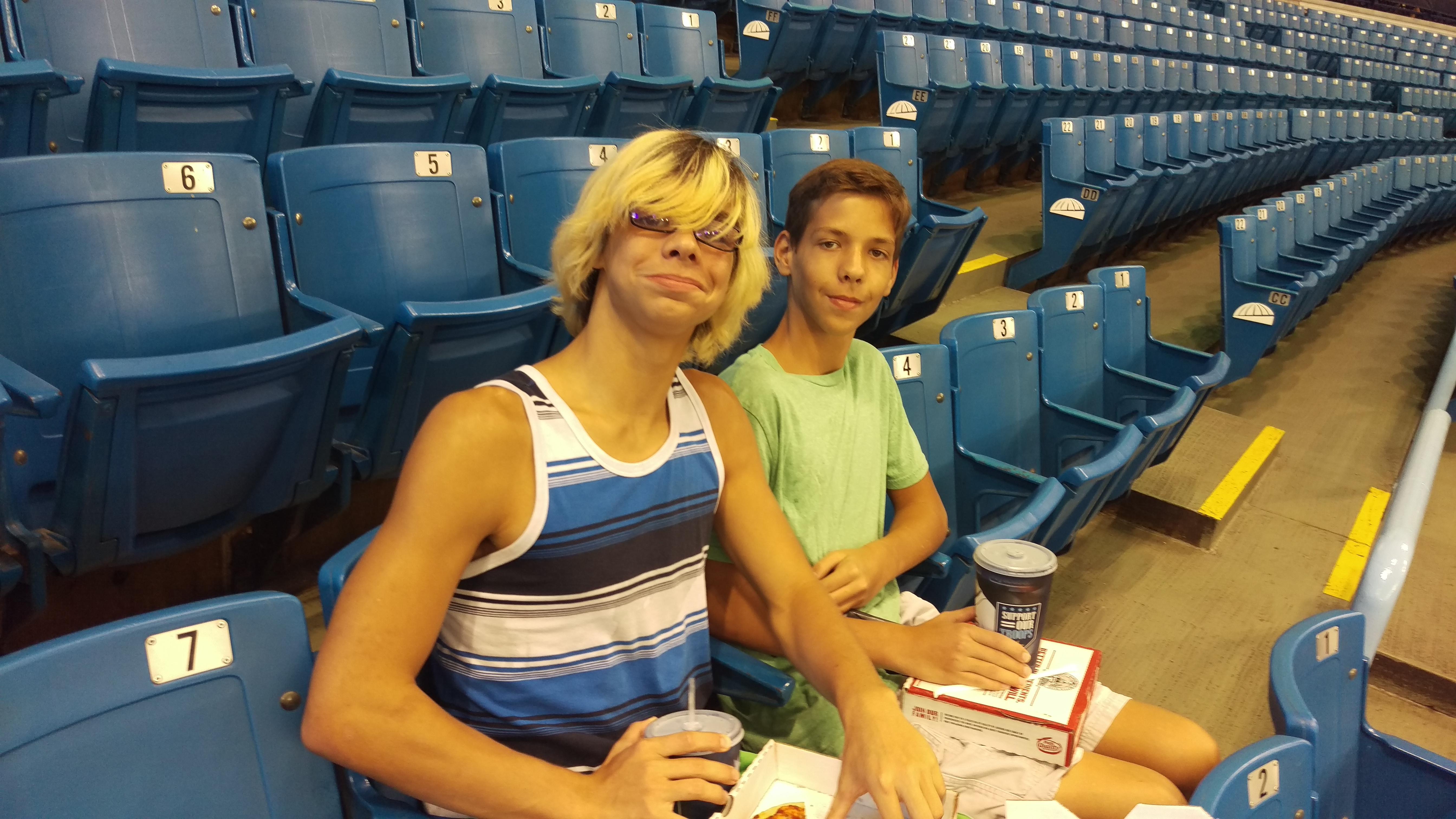 Noah and Owen taking in a bal…