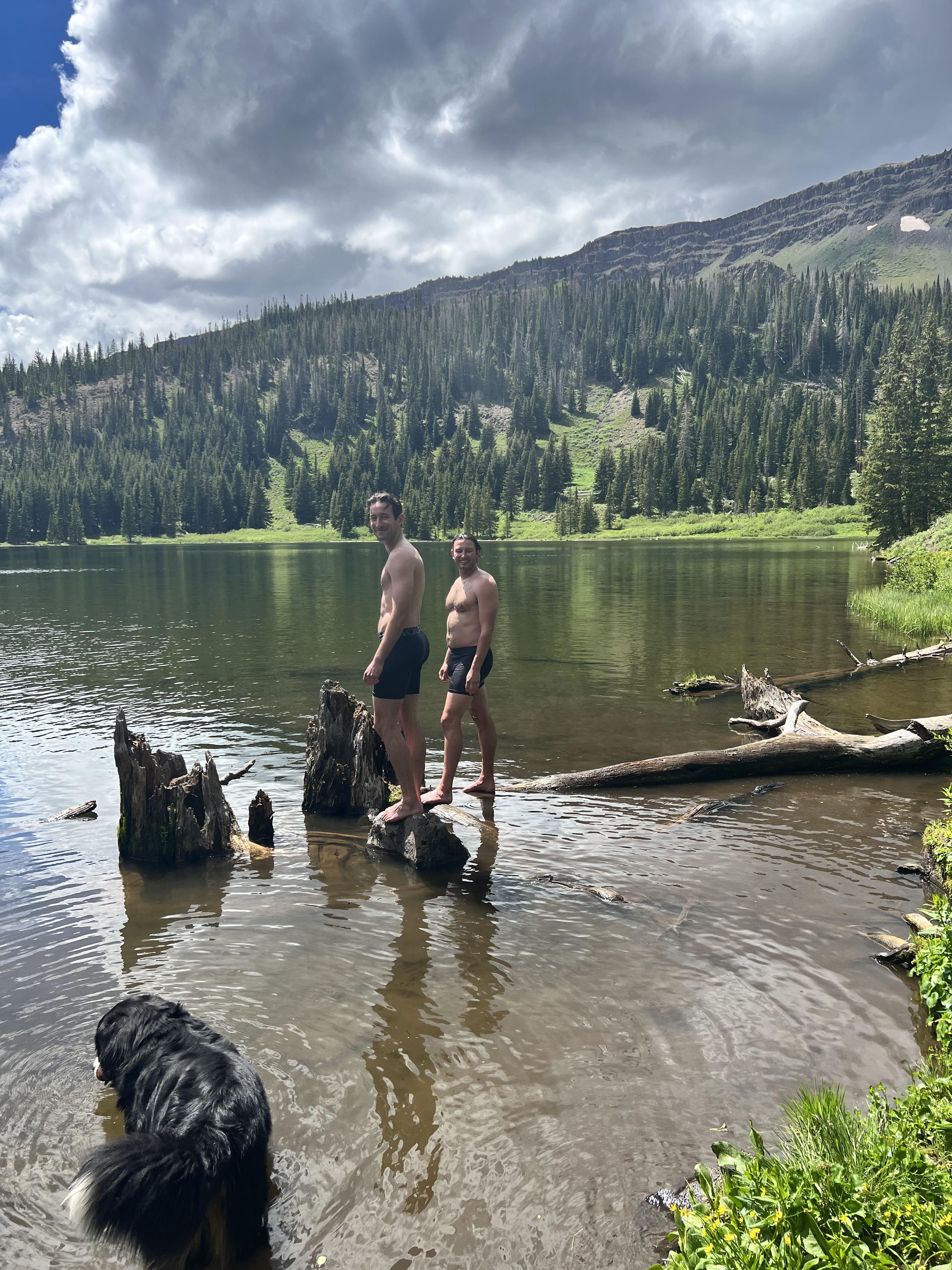 The brothers and pups explori…