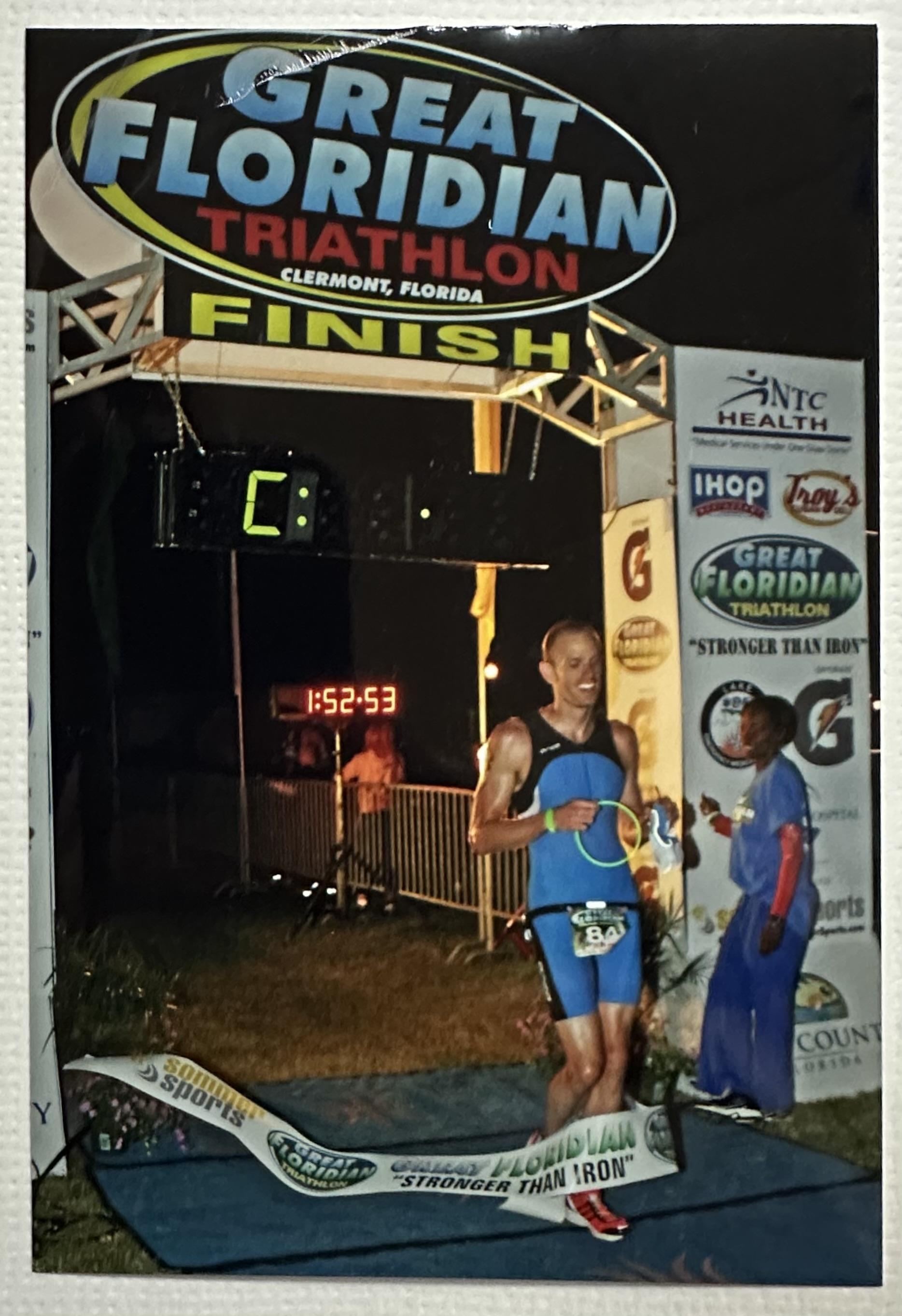 Crossing the finish line of T…