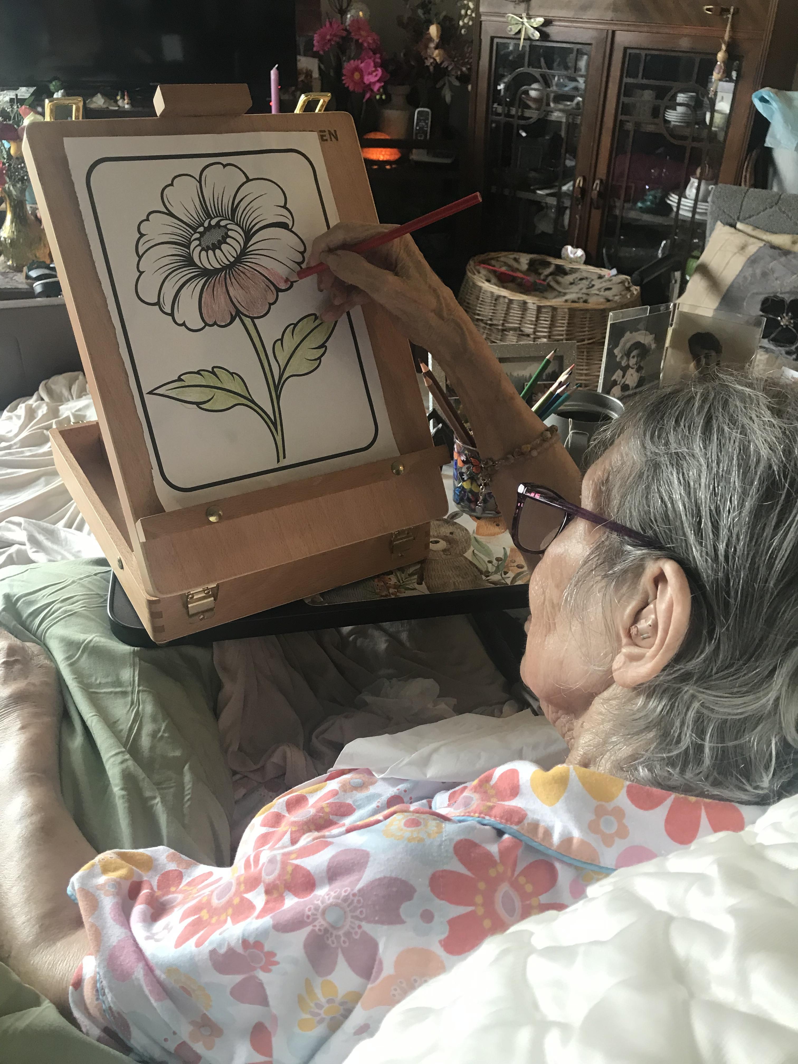 Oma and her artwork