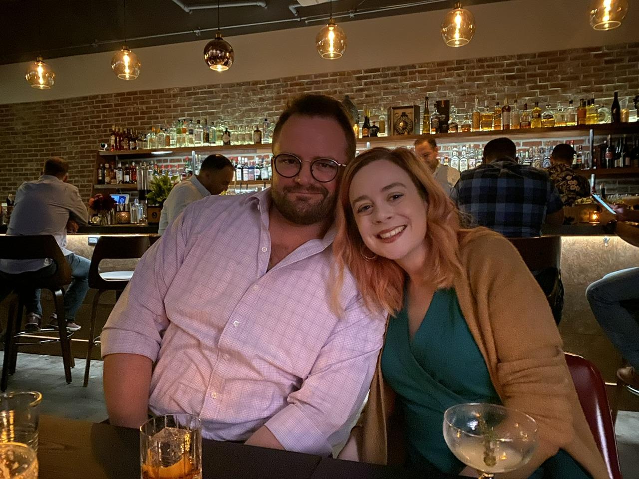 Laura and Clinton visiting us…