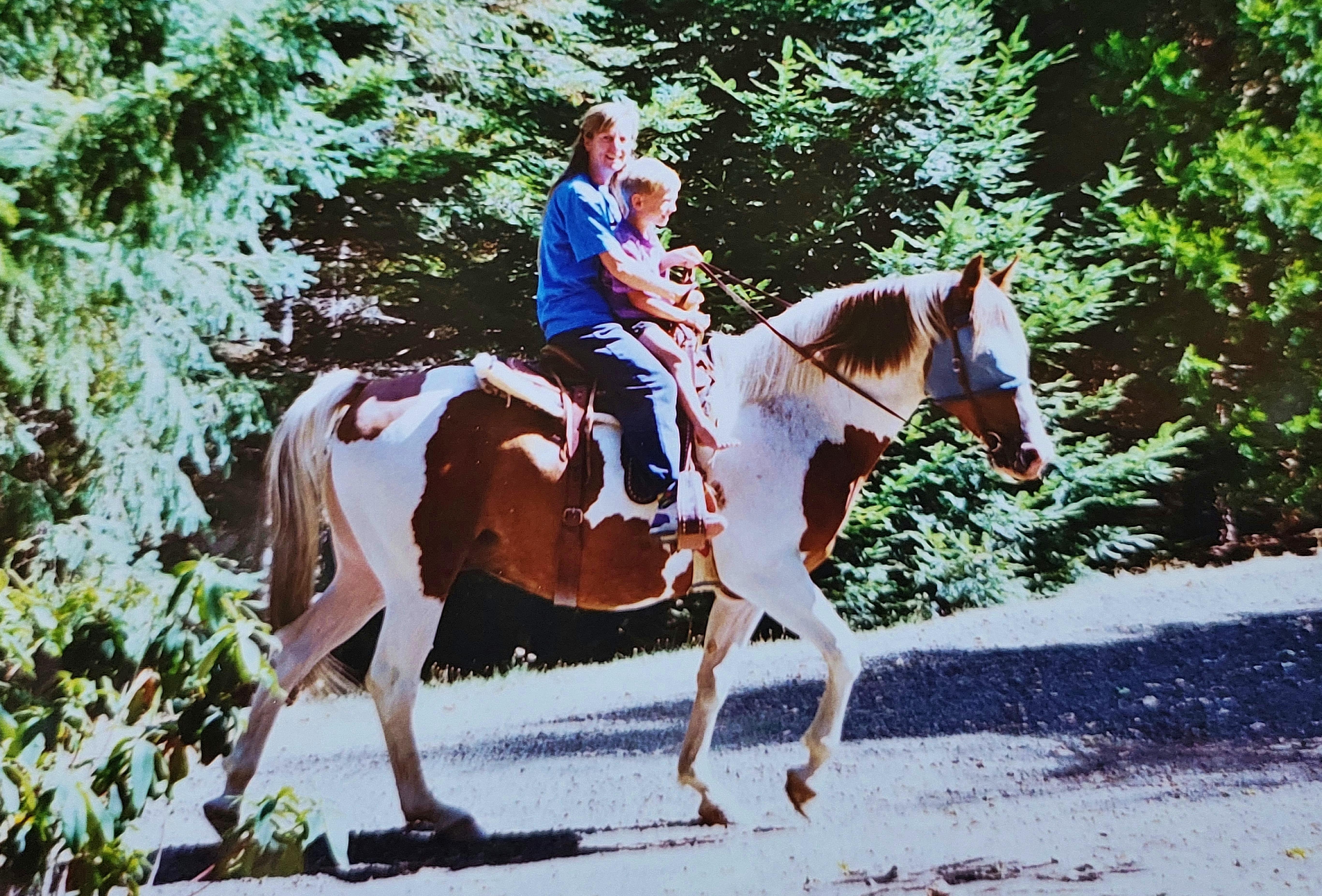 Wendy and Ian riding Dually