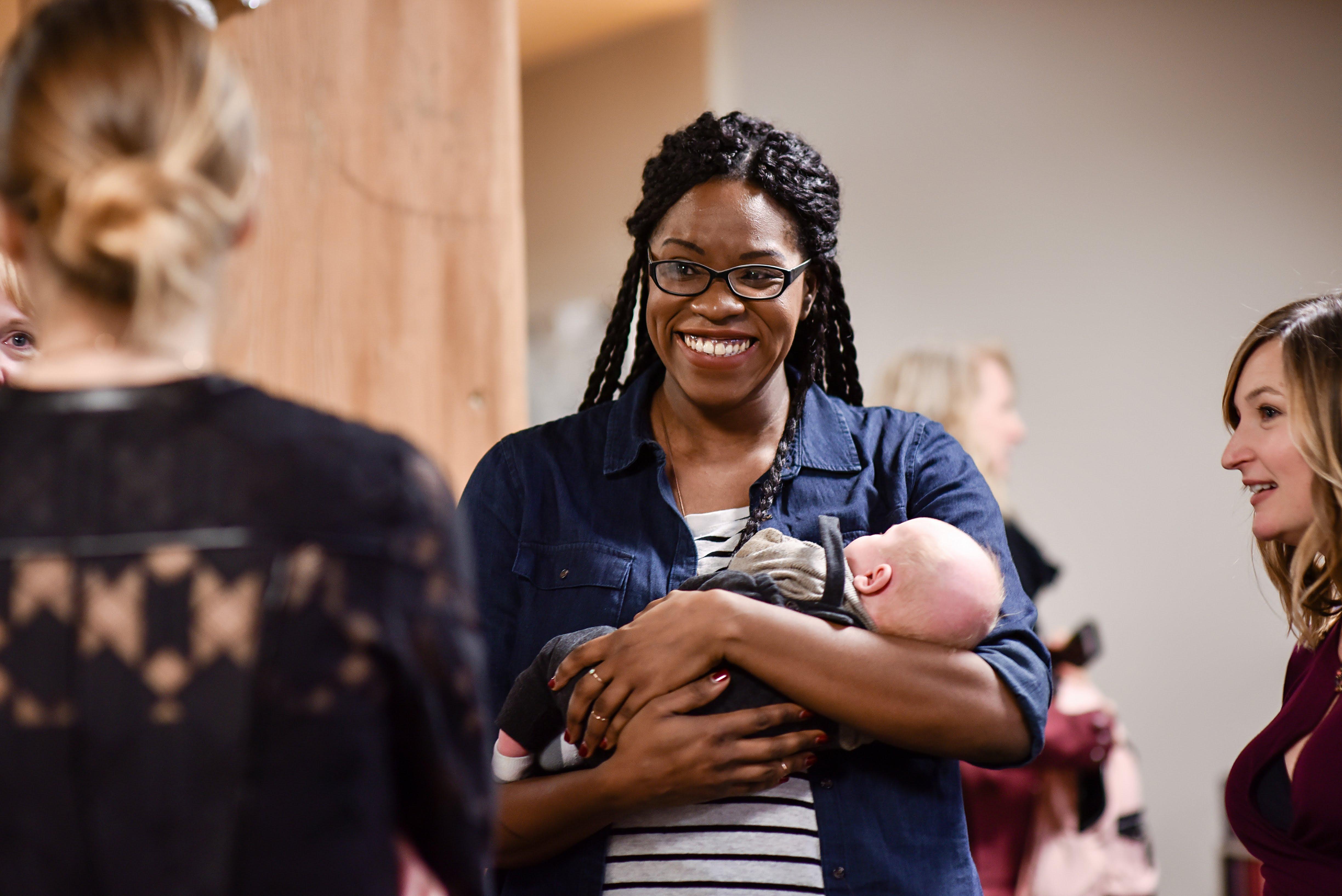 Shanita with baby Caden, just…