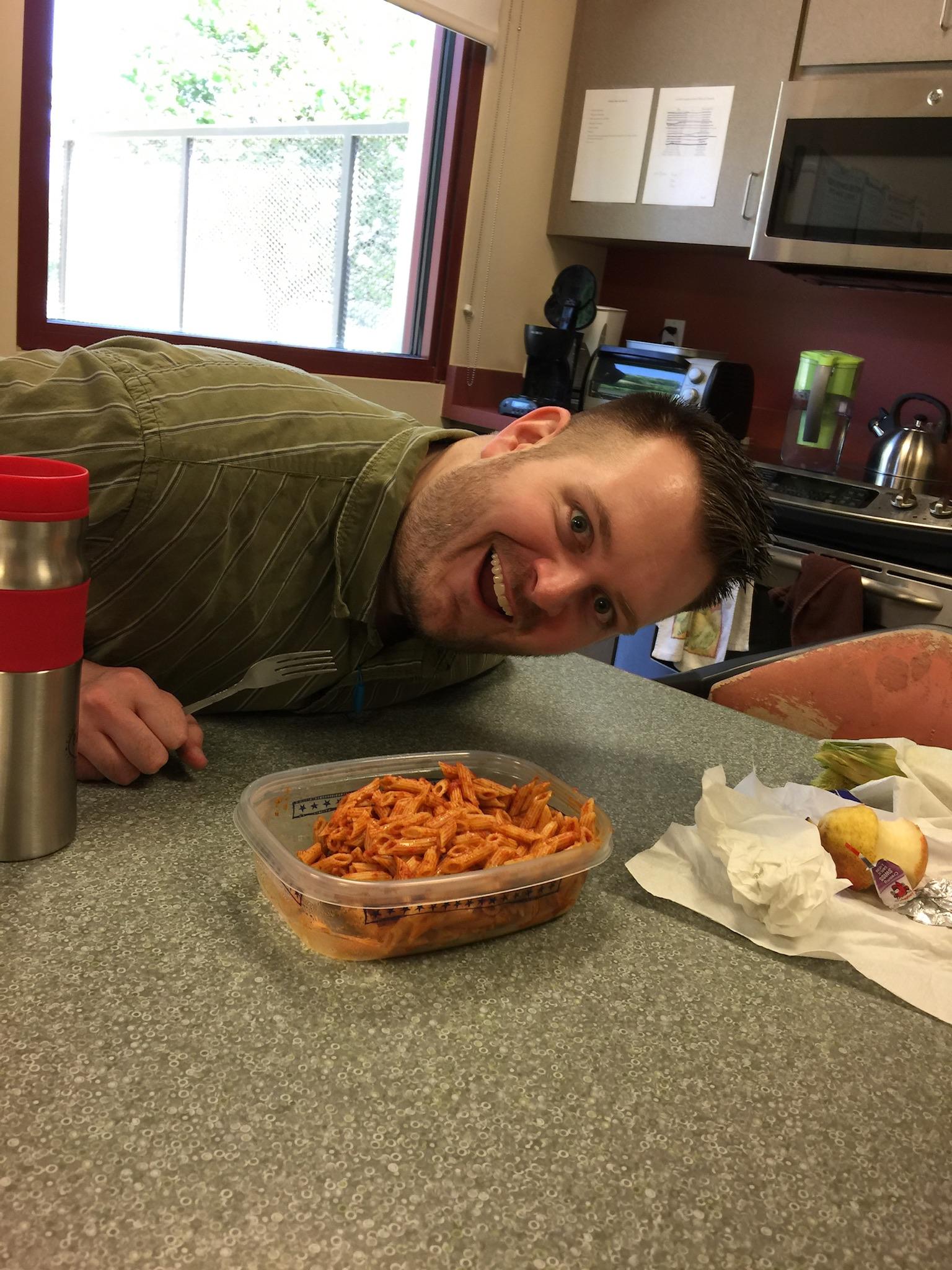 Myles and his pasta