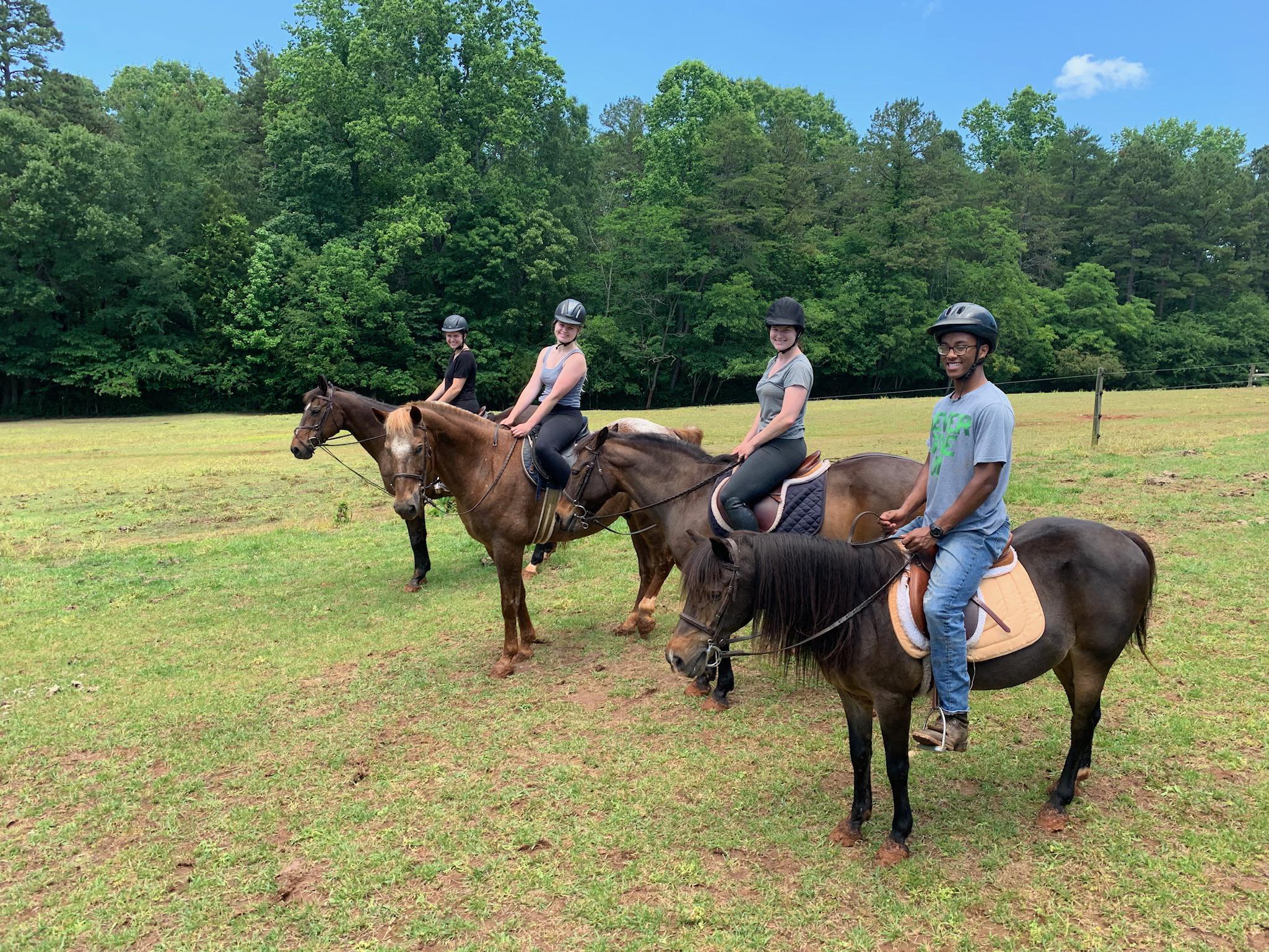 Horseback Riding with his Sis…