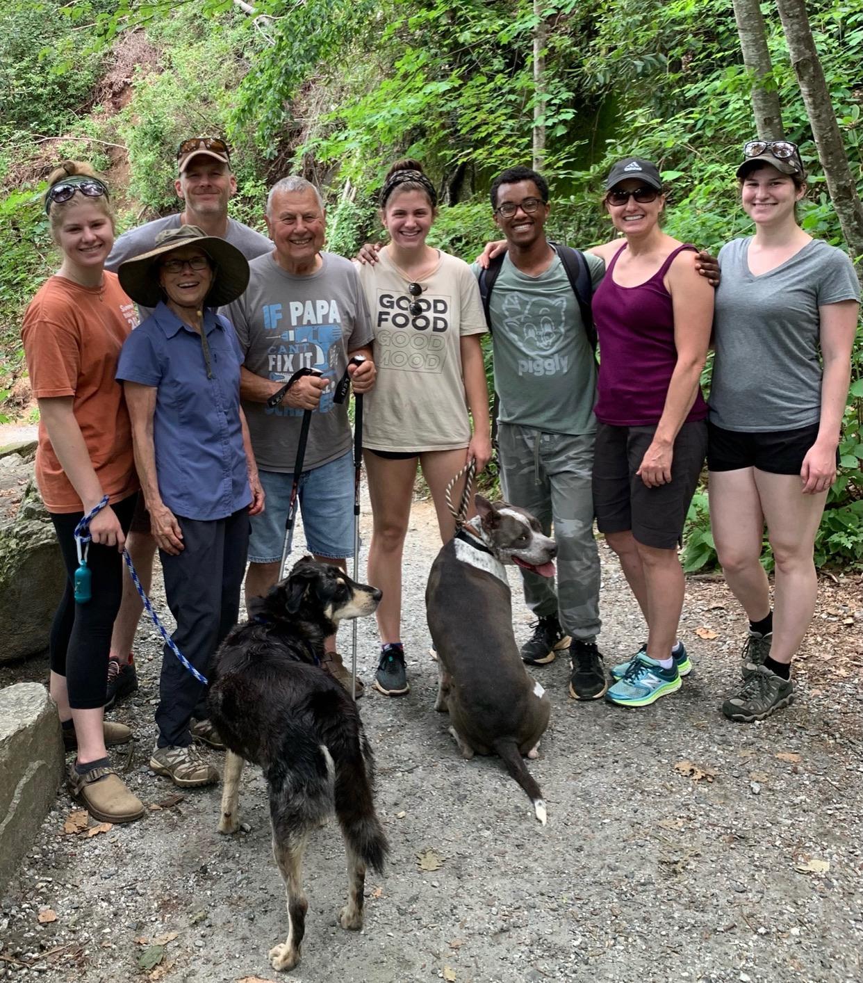 Hiking with the whole family …
