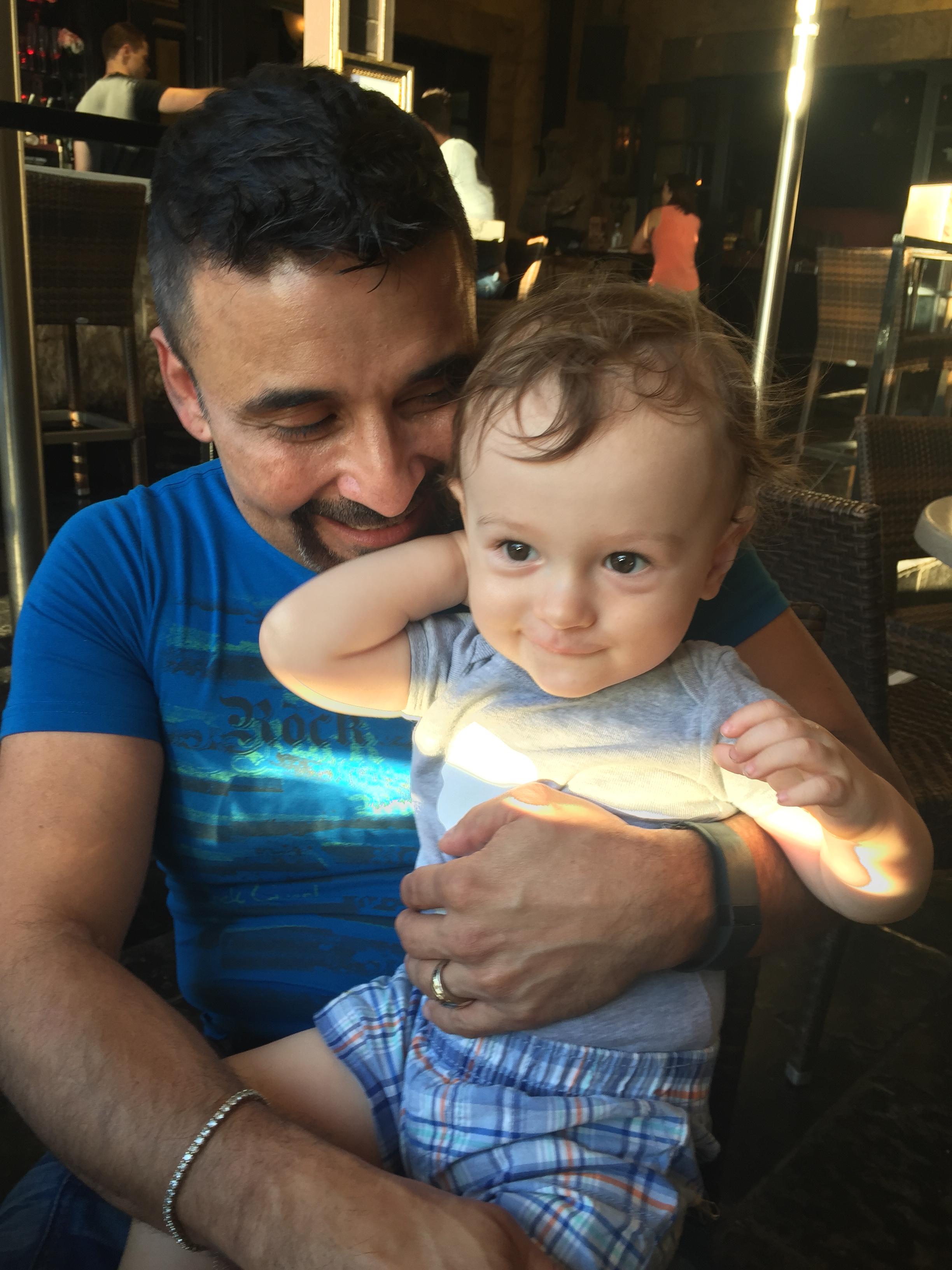 Ed with Baby Daniel before th…