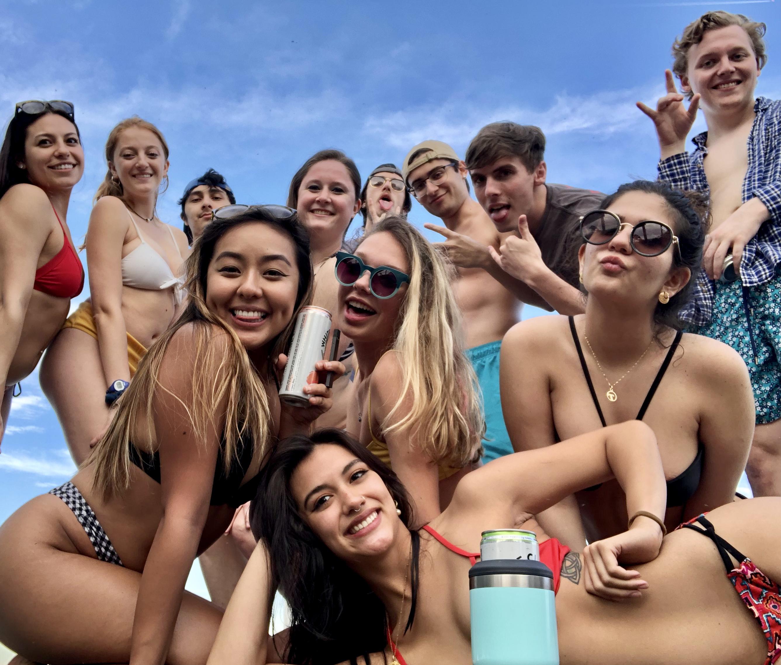 We went to Josh's river house…