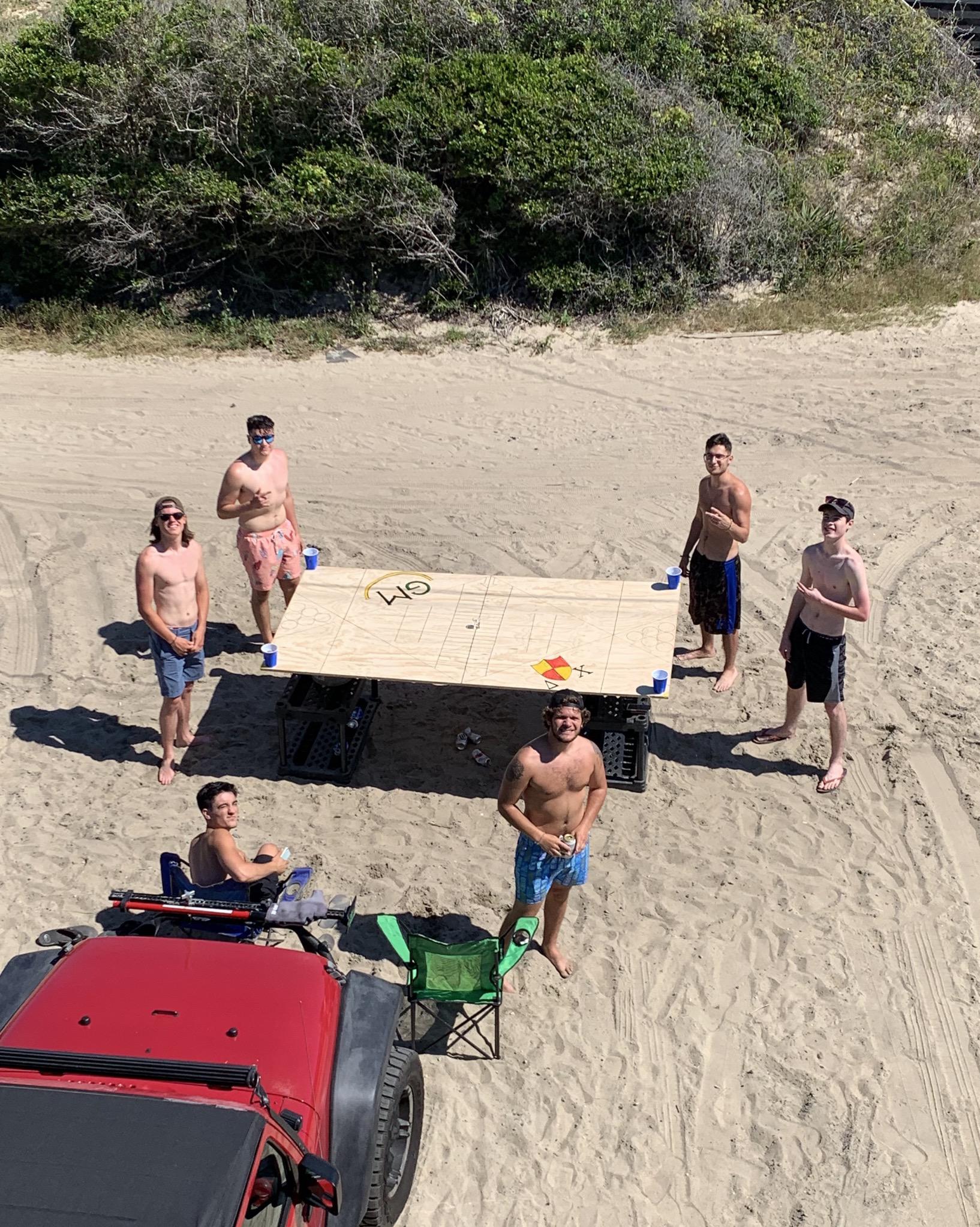 boys at the beach