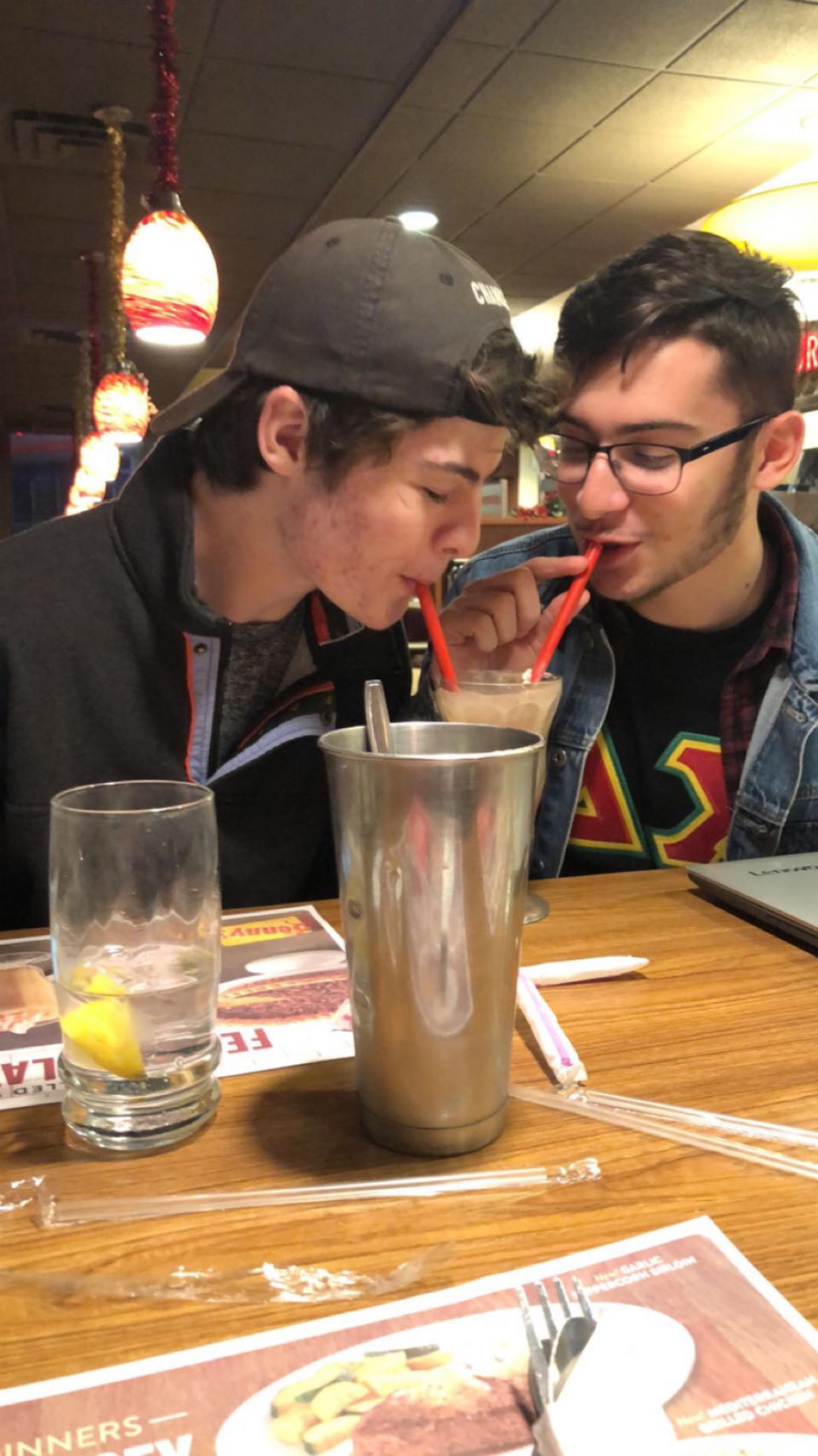 Just sharing a milkshake, may…