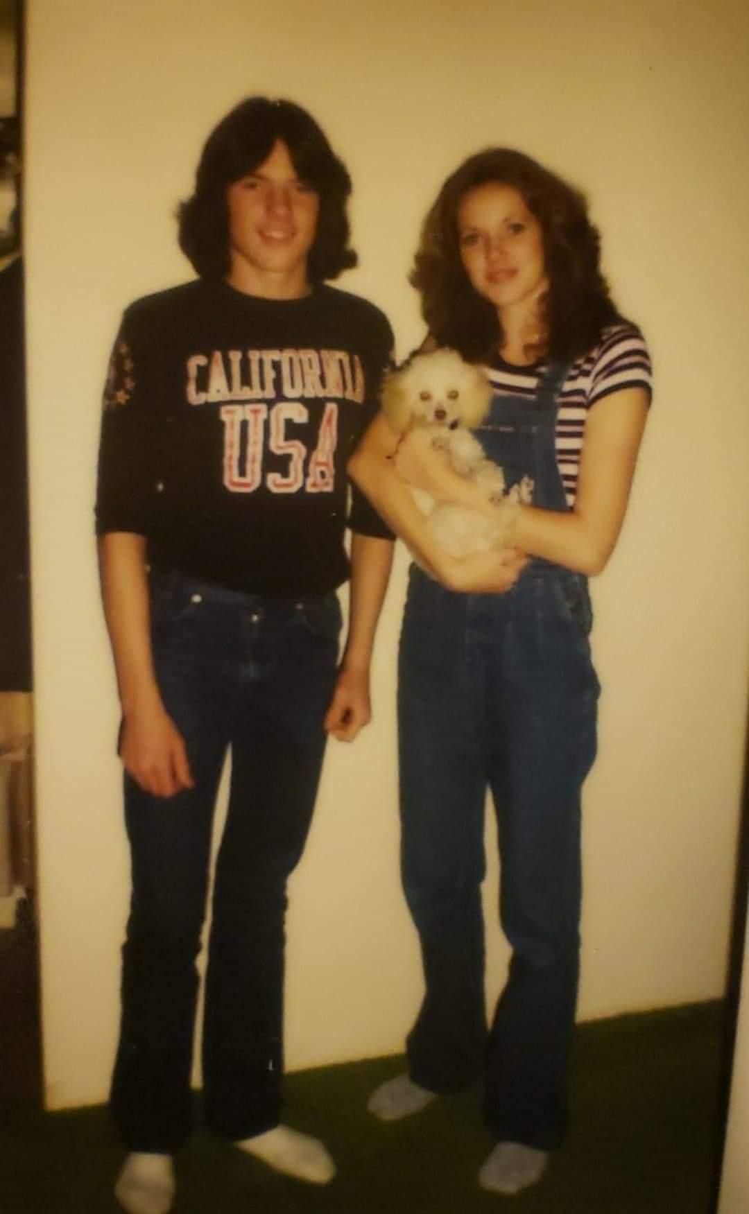 Mark with his sister Pam